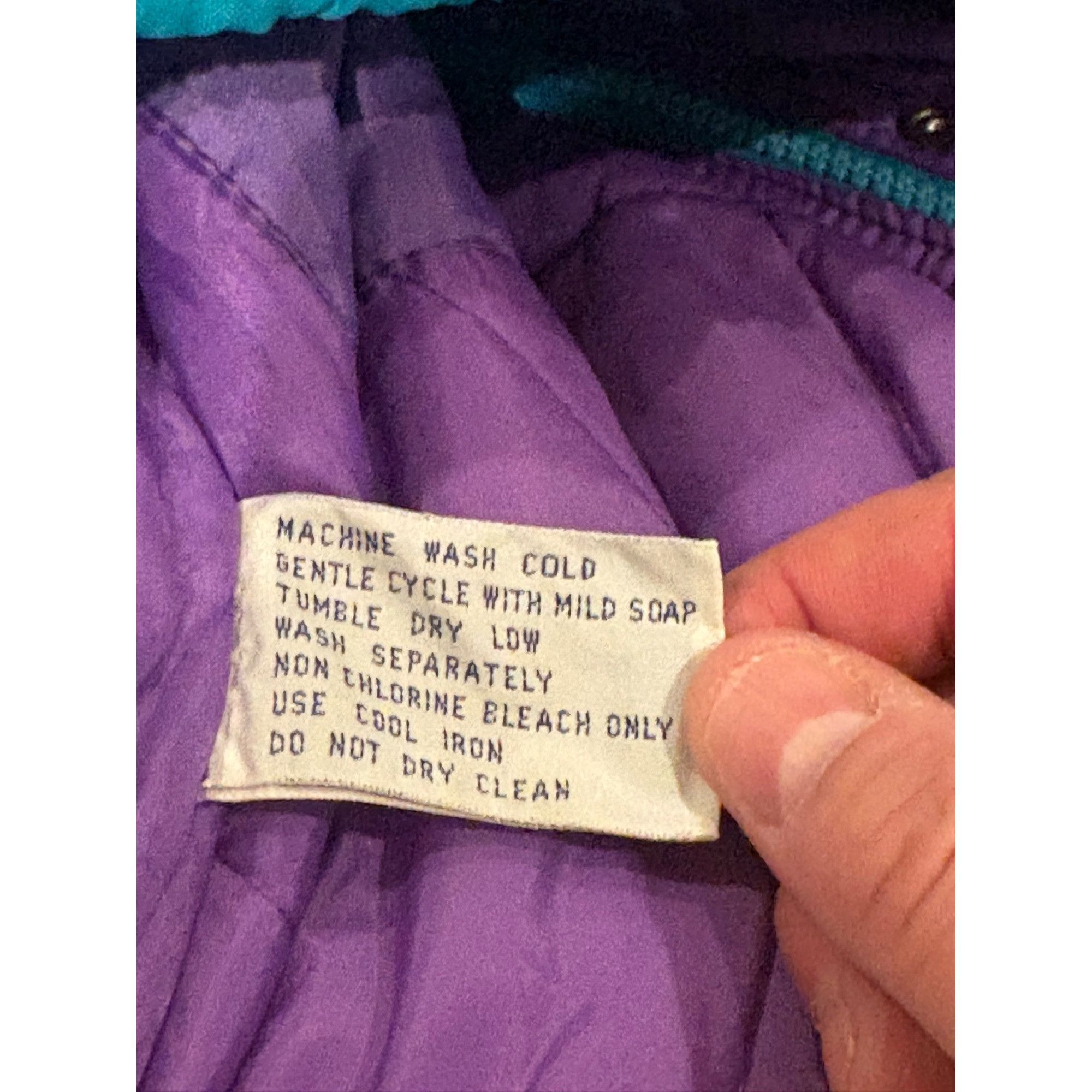 Starter Vintage 90s Starter Charlotte Hornets NBA Full Zip Hooded Pu Size L / US 10 / IT 46 - 7 Thumbnail