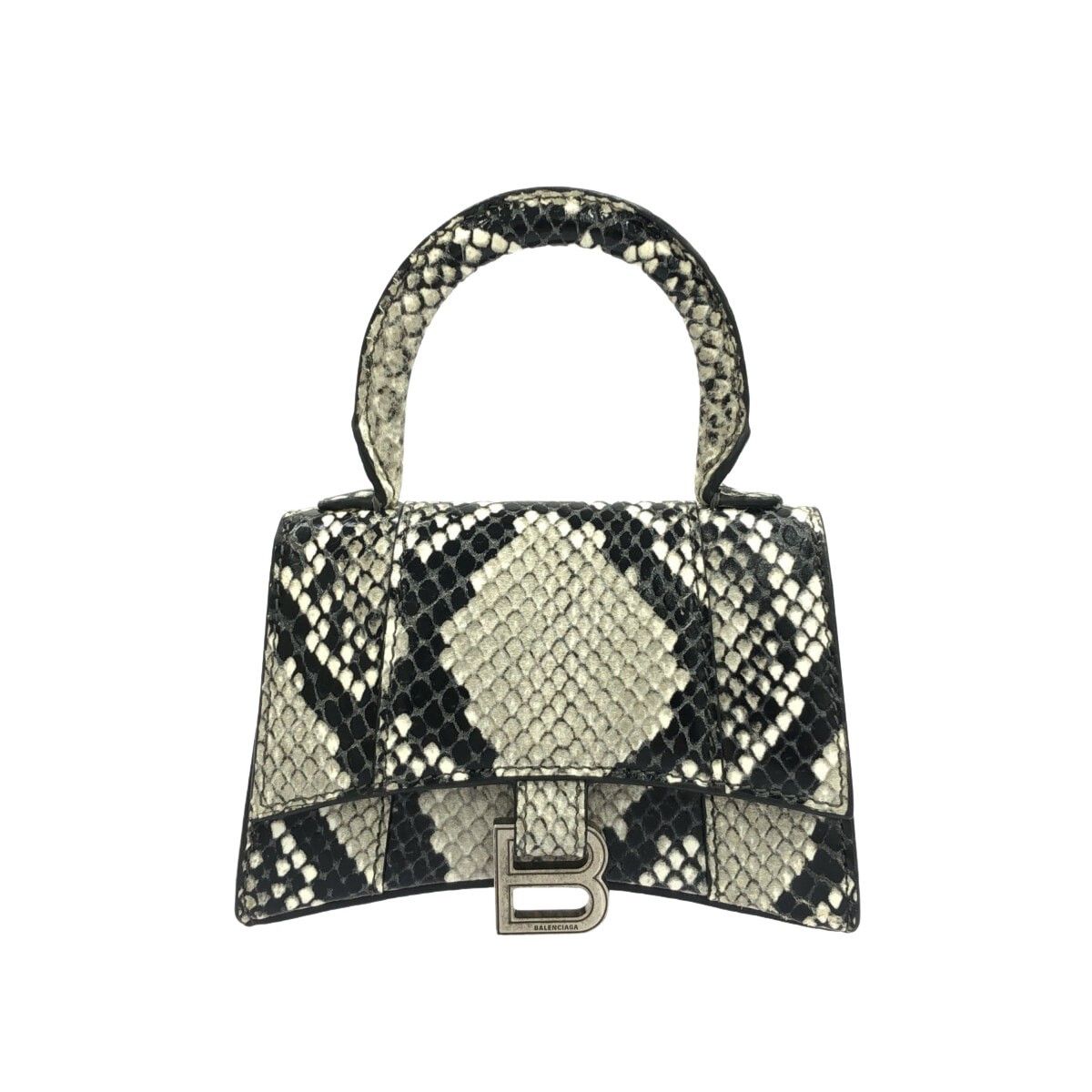 Balenciaga Balenciaga Hourglass Top Handle Bag Python Embossed Leather Size ONE SIZE - 1 Thumbnail