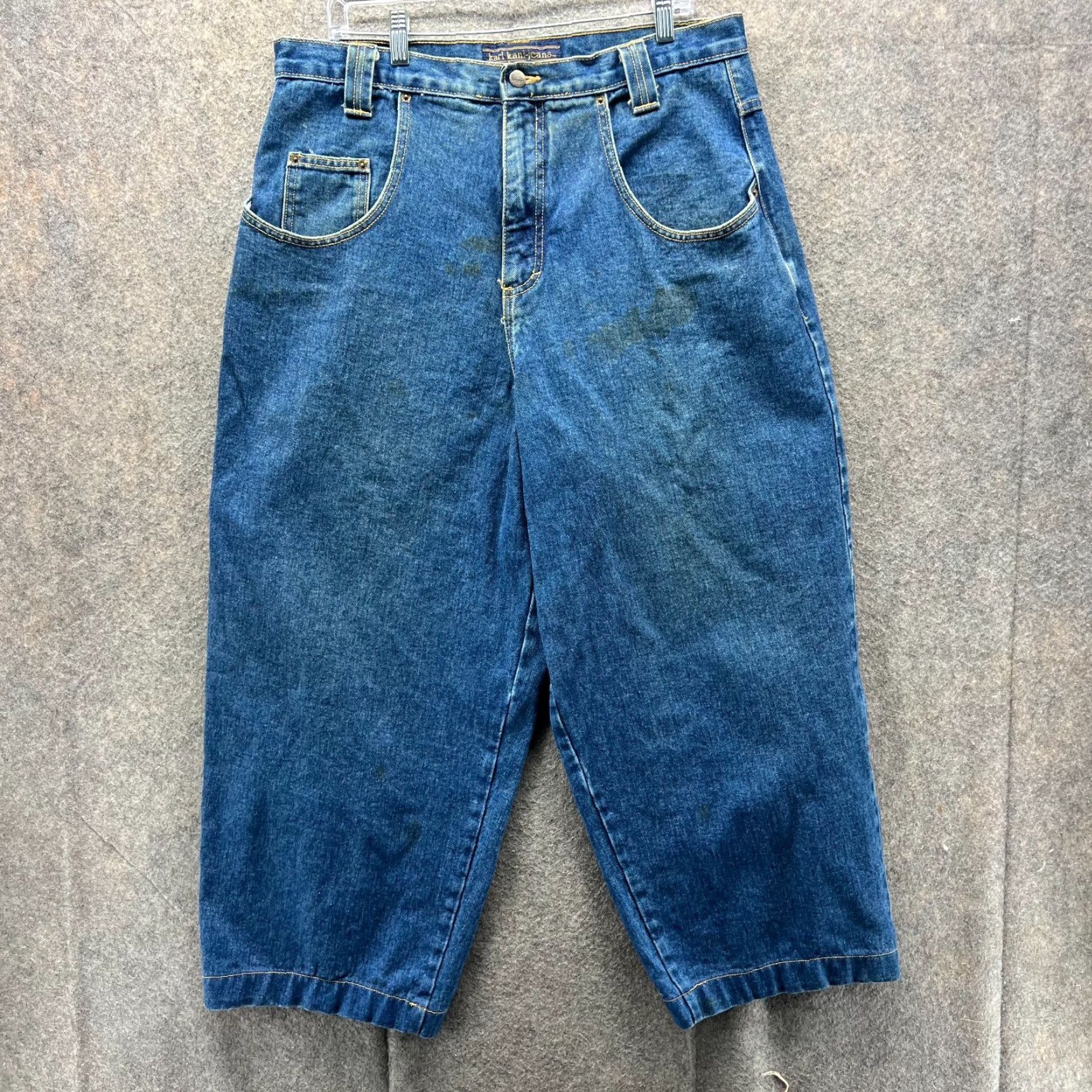 Karl Kani VINTAGE Karl Kani Jeans Shorts Mens 34 Blue Denim Baggy USA Cotton Wide Y2K Shirt? Size US 34 / EU 50 - 2 Thumbnail