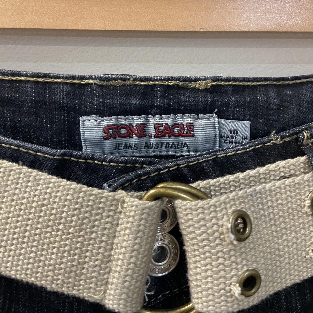 Other vintage stone eagle black wash jeans, low-waisted, boot-cut Size 28" / US 6 / IT 42 - 3 Thumbnail