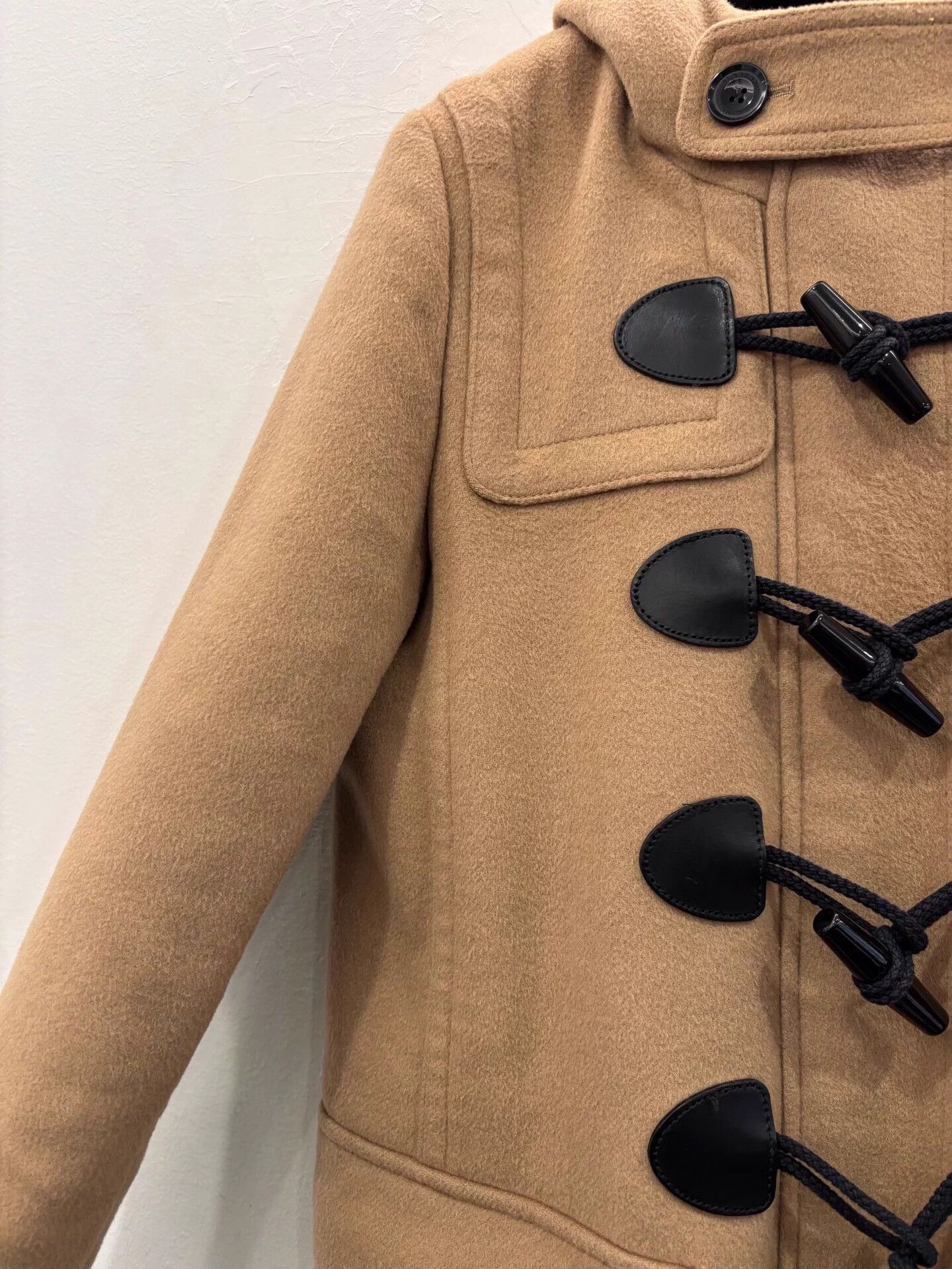 Burberry Burberry Brit Camel Wool Pinstriped Coat UK8 Size S / US 4 / IT 40 - 5 Thumbnail