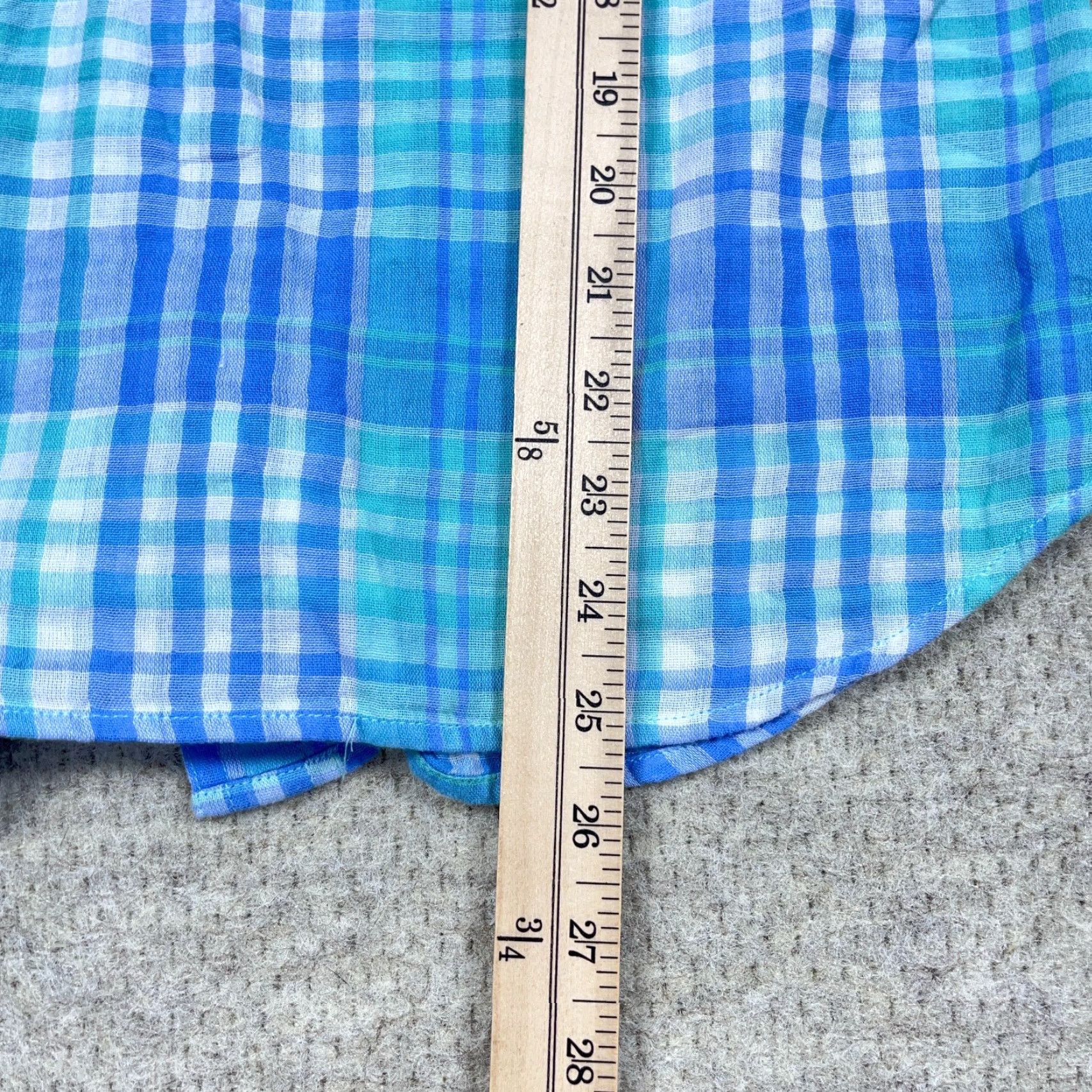 Vineyard Vines VINEYARD VINES Shirt Women 2 Button-Up Tartan Plaid Light Blue Cotton Color Blue Plaid Pattern Casual Womens Size XS / US 0-2 / IT 36-38 - 5 Thumbnail