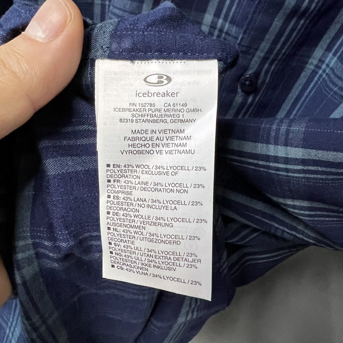 Icebreaker Icebreaker Merino Plaid Button Down Wool Blend Shirt Blue Size US XXL / EU 58 / 5 - 10 Thumbnail