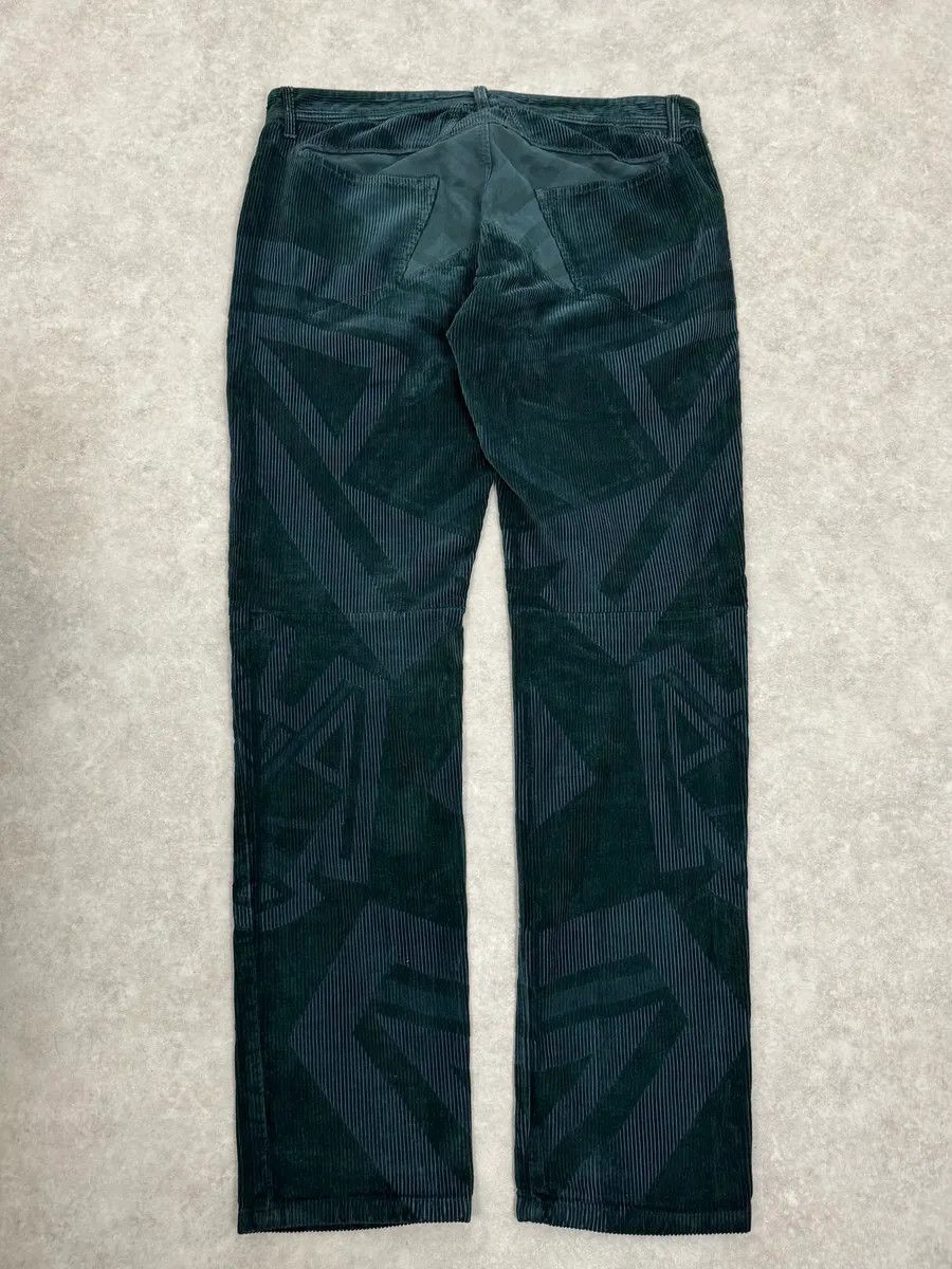 Marithe + Francois Girbaud 2000s Marithé + François Girbaud Dark Green Abstract Pants Size US 33 - 2 Thumbnail