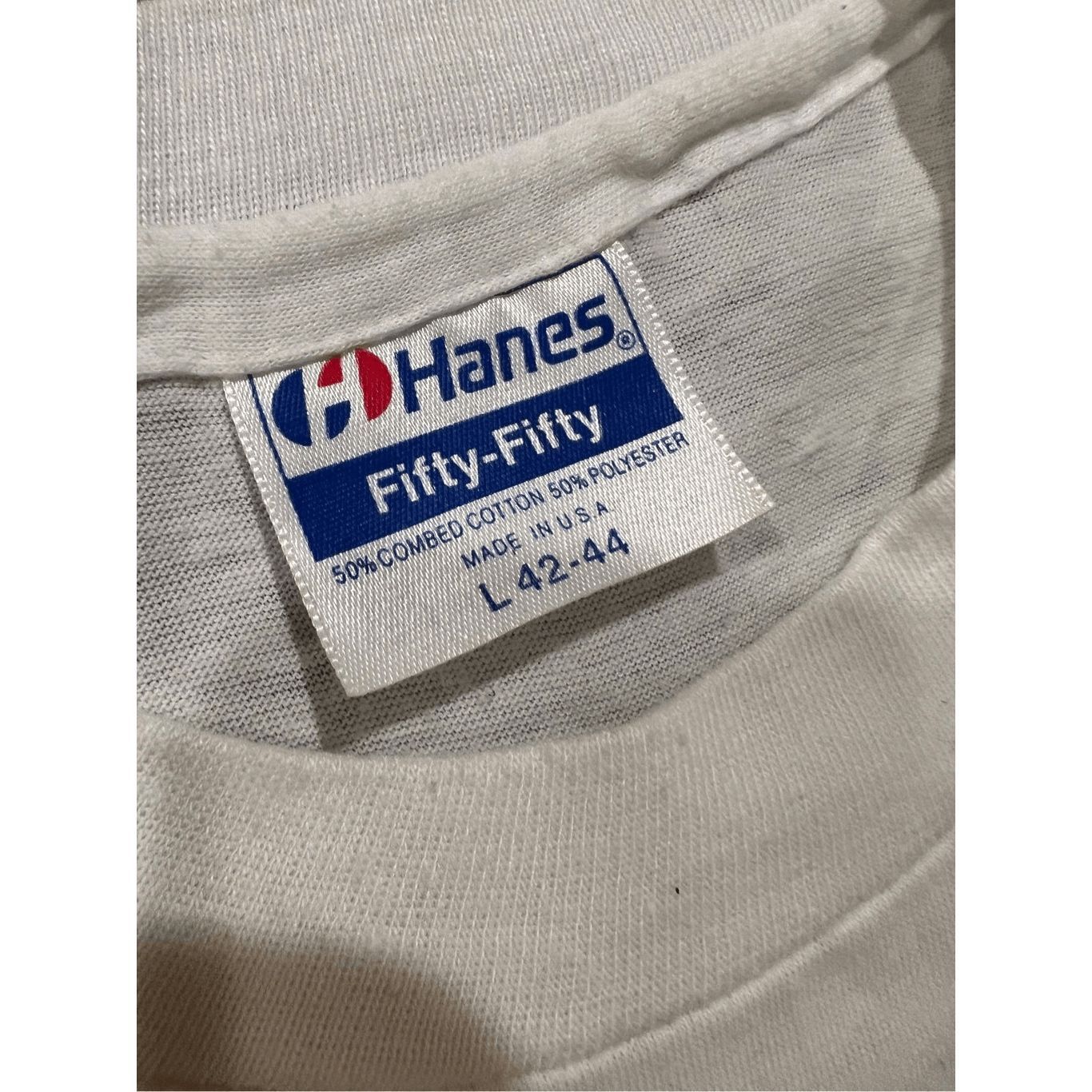 Hanes Vintage Rare HANES FISH LOGO single stitch T-shirt size L m Size US L / EU 52-54 / 3 - 7 Thumbnail