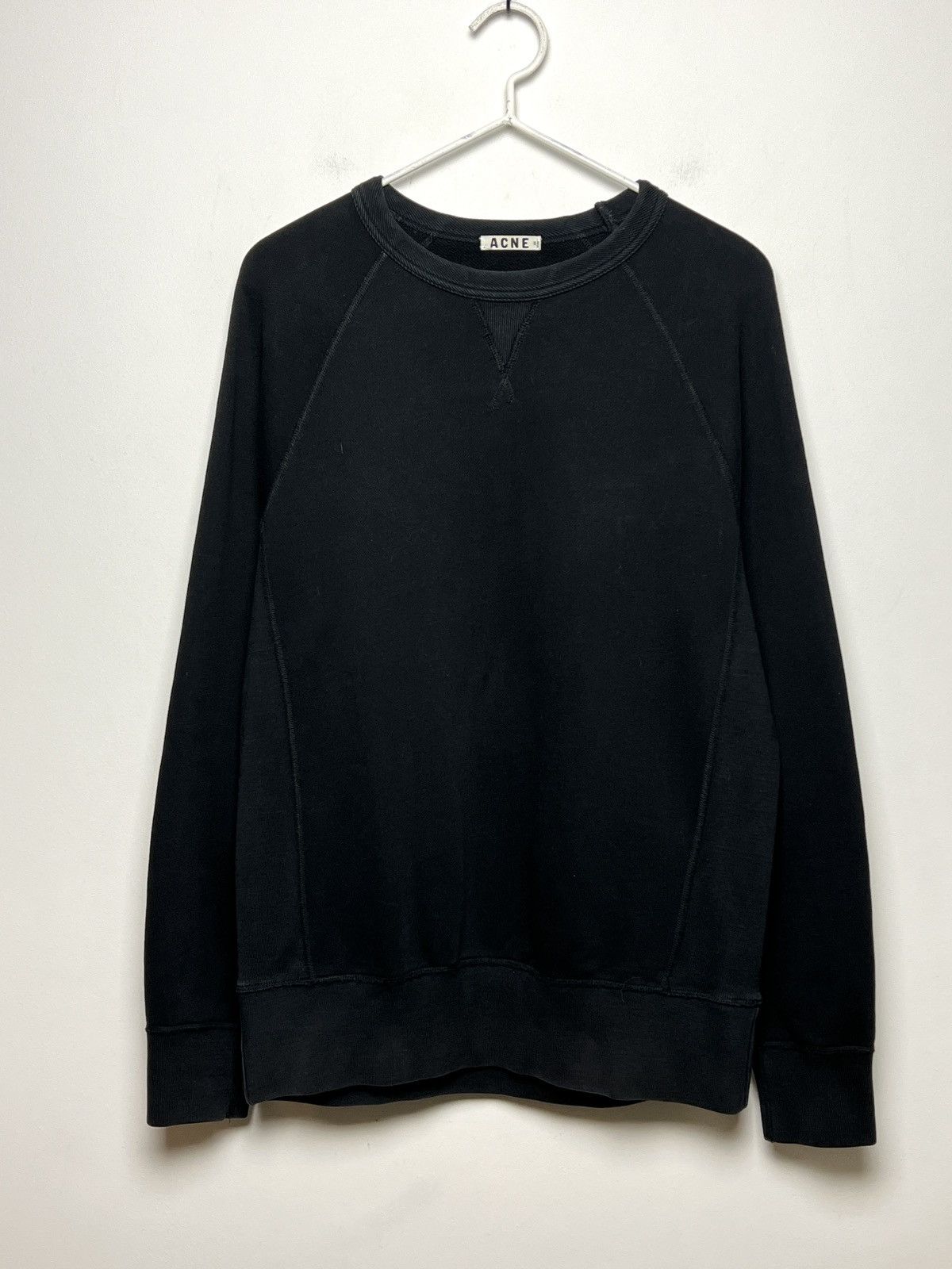 Acne Studios acne y2k washed black crewneck sweatshirt Size US L / EU 52-54 / 3 - 2 Thumbnail