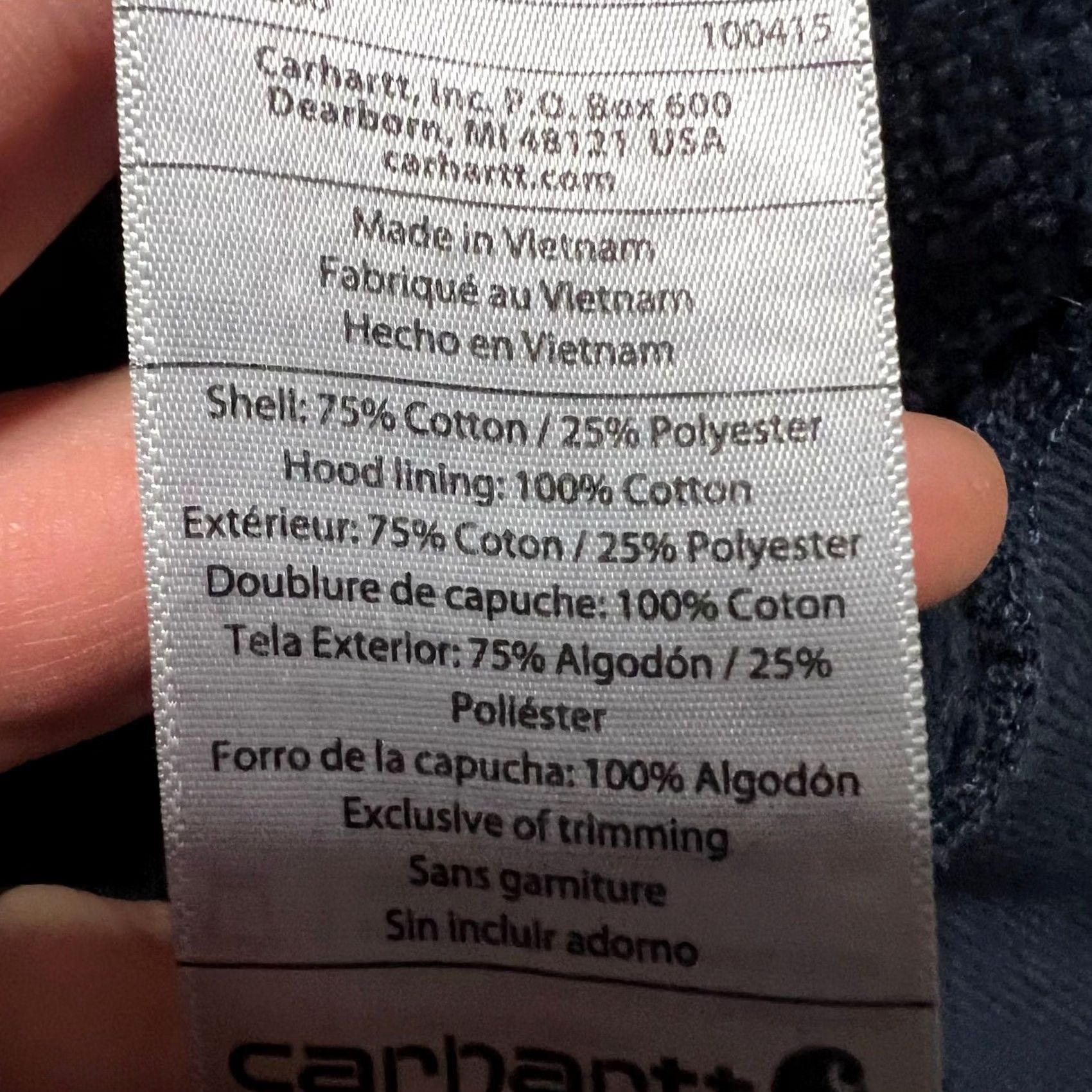 Carhartt Carhartt Hoodie Mens XXL Navy Blue Rain Defender Sweatshirt 100615 472 Size US XXL / EU 58 / 5 - 7 Thumbnail