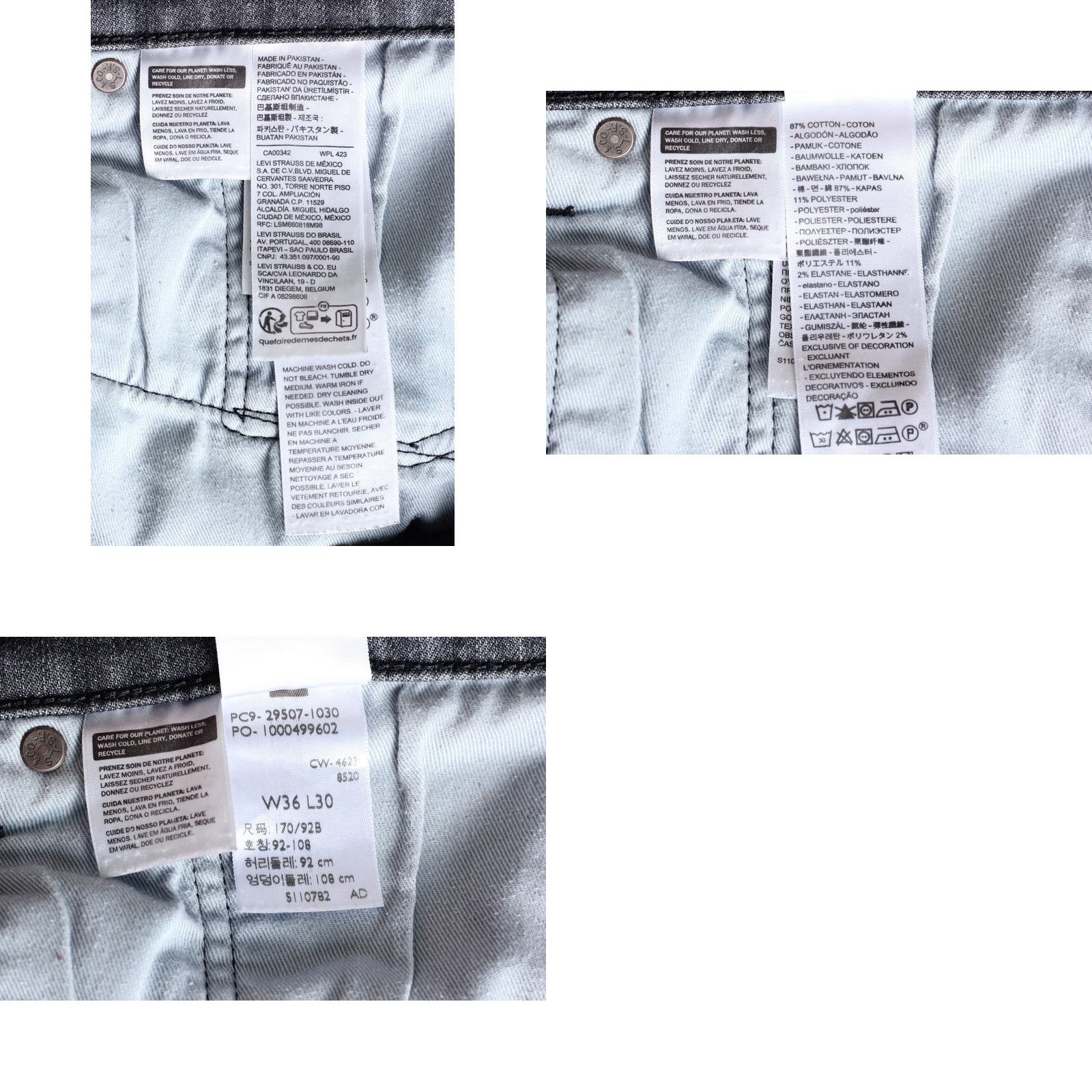 Levi's VINTAGE LEVI’S 502 Tapered PREMIUM Big E Stretch Jeans Men 36W 28L Grey Denim Slim 5-Pocket Mens Size US 36 / EU 52 - 8 Thumbnail