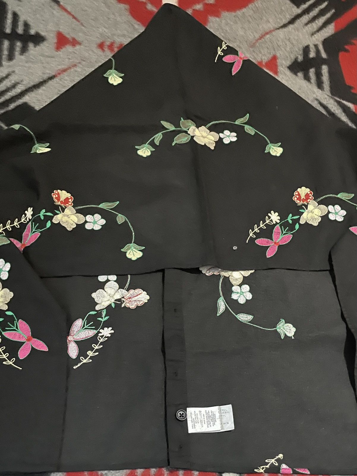 Engineered Garments Cotton Embroidered Button Front Scarf / Shawl Size ONE SIZE - 2 Thumbnail