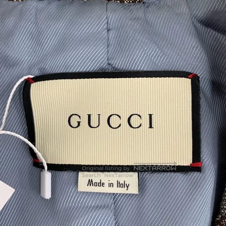Gucci Gucci Dark brown logo jacquard full-print cotton lapel sin Size XS / US 0-2 / IT 36-38 - 6 Thumbnail