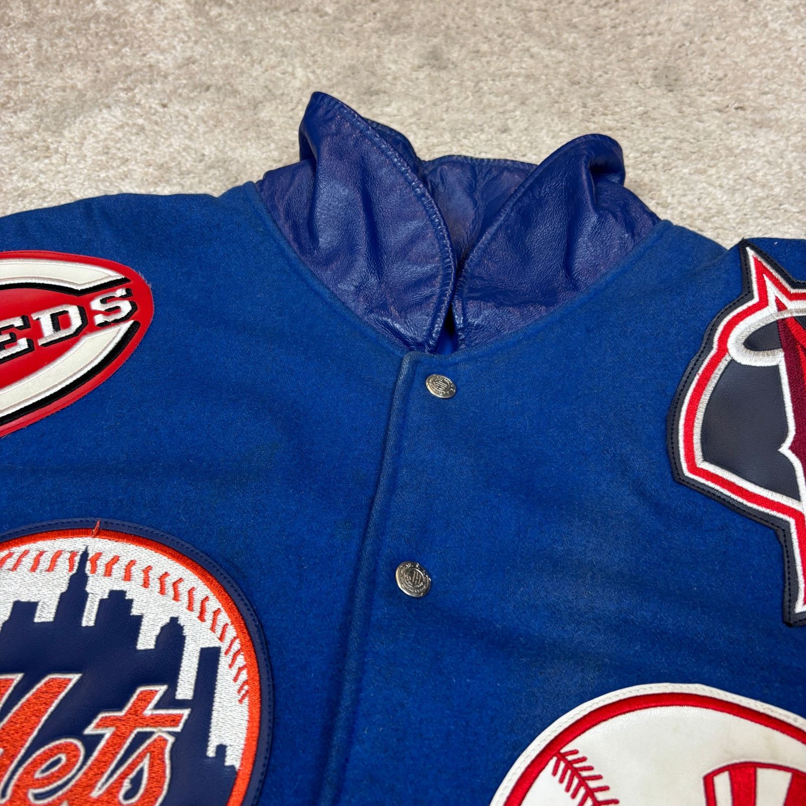 Jeff Hamilton × Vintage Vintage Jeff Hamilton MLB Patch Wool Reversible Jacket 3XL Size US XXL / EU 58 / 5 - 18 Thumbnail