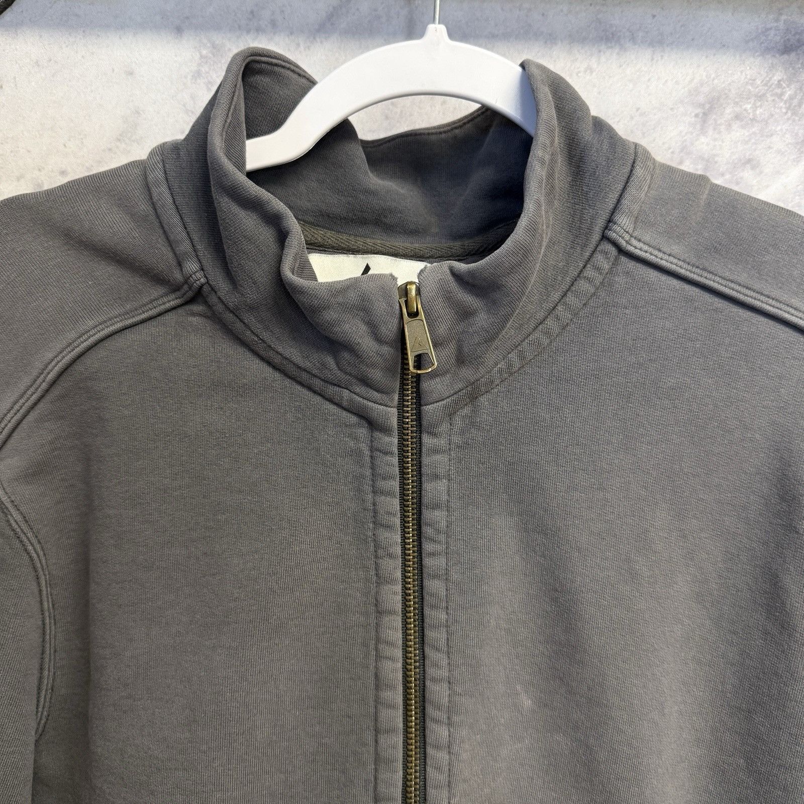 American Giant American Giant Sweatshirt Mens Large Gray Full Zip Mock Neck Size US L / EU 52-54 / 3 - 3 Thumbnail