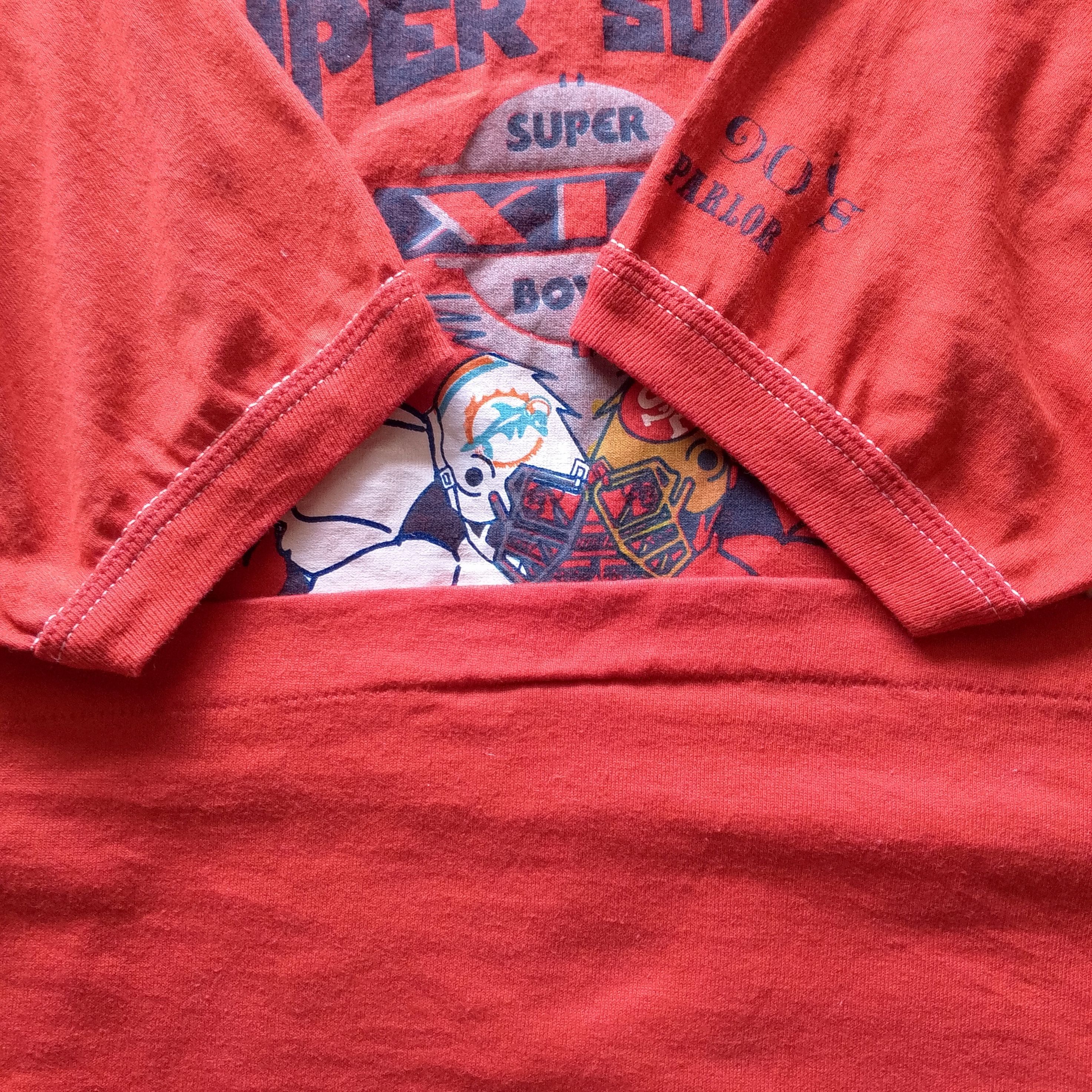 Vintage Vintage 80s Super Sunday 49ers vs Dolphin NFL Size US L / EU 52-54 / 3 - 6 Thumbnail