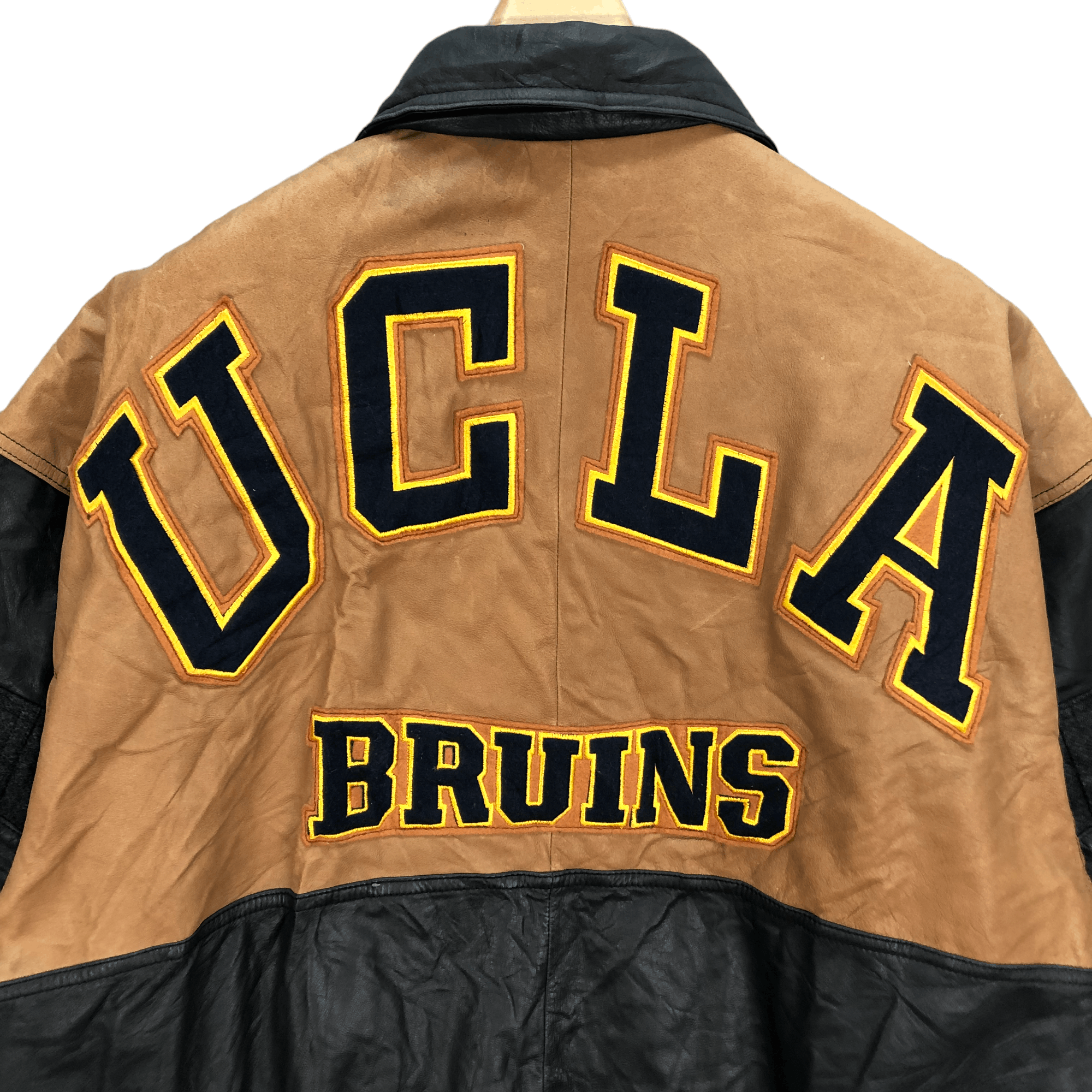 Japanese Brand J ELKINS BY ALAMO UOMO UCLA BRUINS WOOL LEATHER JACKET #6343 Size US XL / EU 56 / 4 - 2 Thumbnail