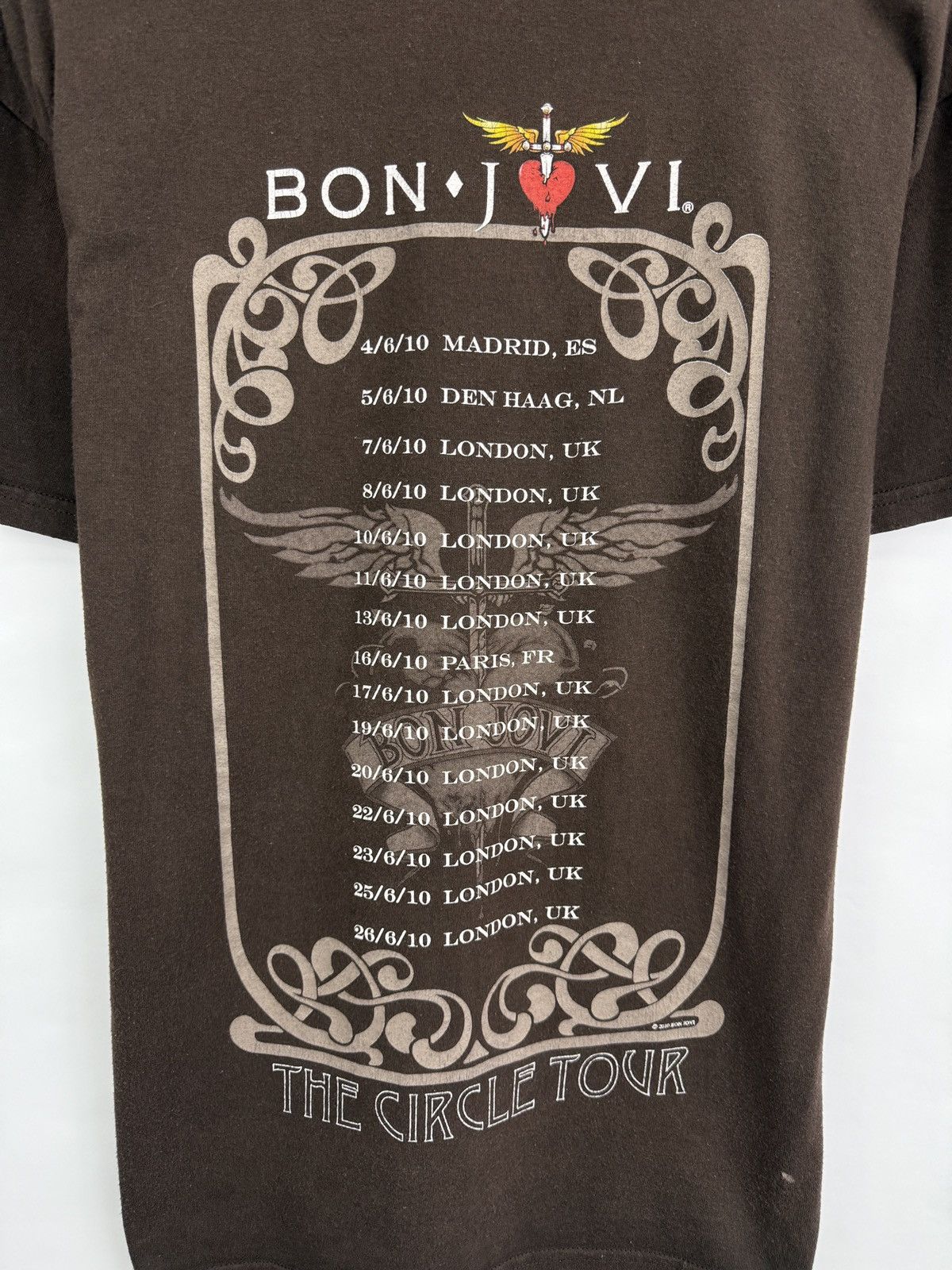 Bon Jovi 🇺🇸 Vintage 2010 Bon Jovi Rock Bend T-Shirt Rare Retro Hype Size US M / EU 48-50 / 2 - 8 Thumbnail