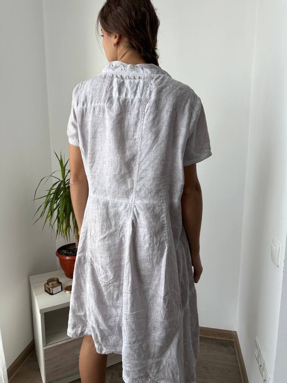 Japanese Brand × Rundholz × Vintage Rundholz Avant Garde Baloon White Dress 100 Linen Size L Size L / US 10 / IT 46 - 10 Thumbnail