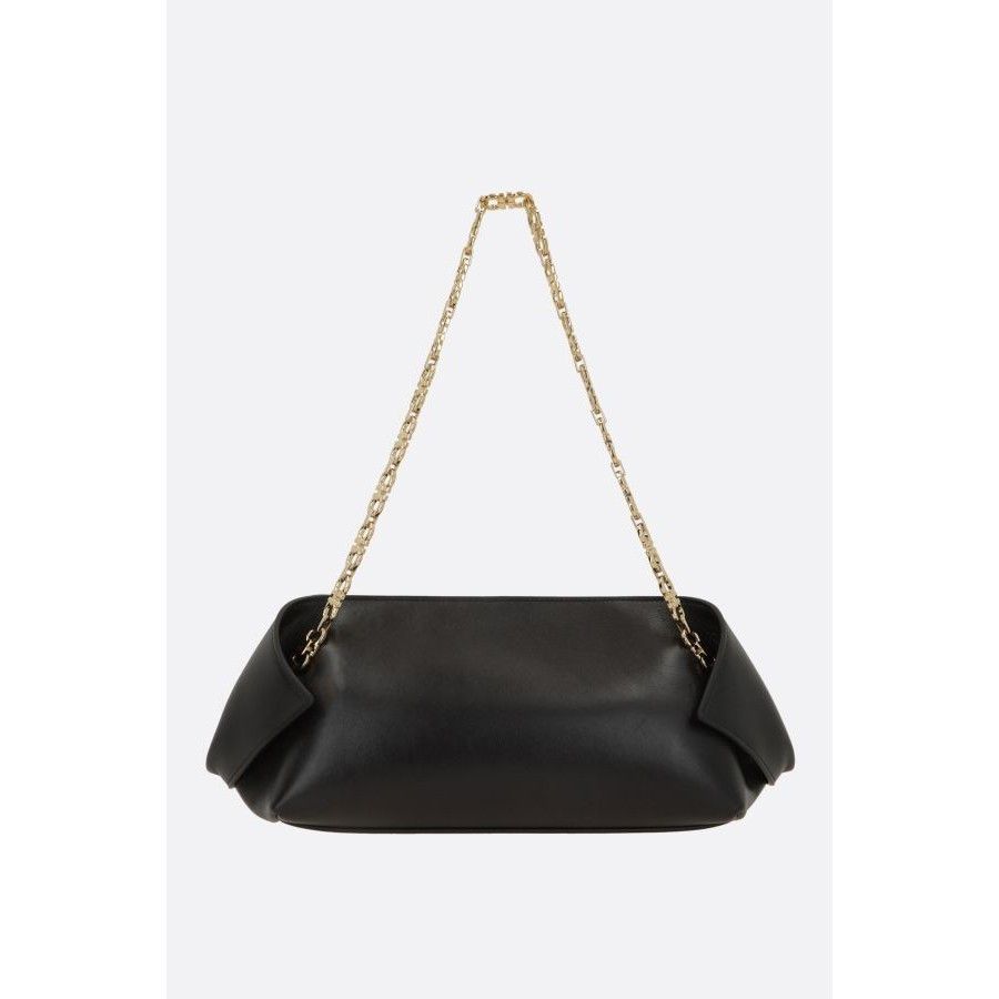 Salvatore Ferragamo FERRAGAMO Scarf XS Black Smooth Leather Shoulder Bag New & A Size ONE SIZE - 3 Thumbnail