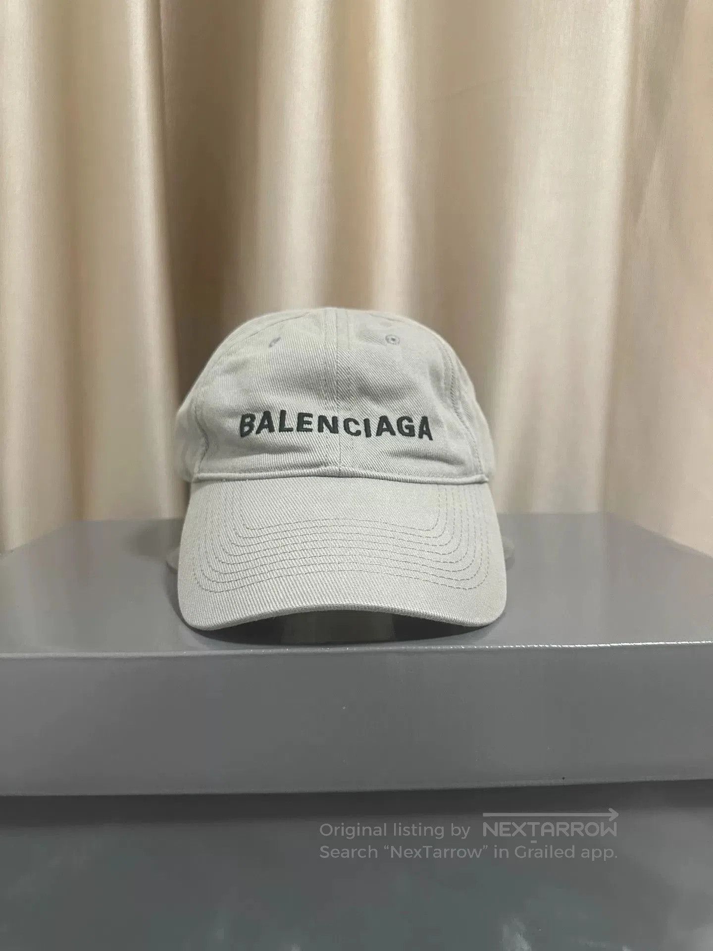 Balenciaga balenciaga embroidered logo baseball cap gray. Size ONE SIZE - 1 Thumbnail