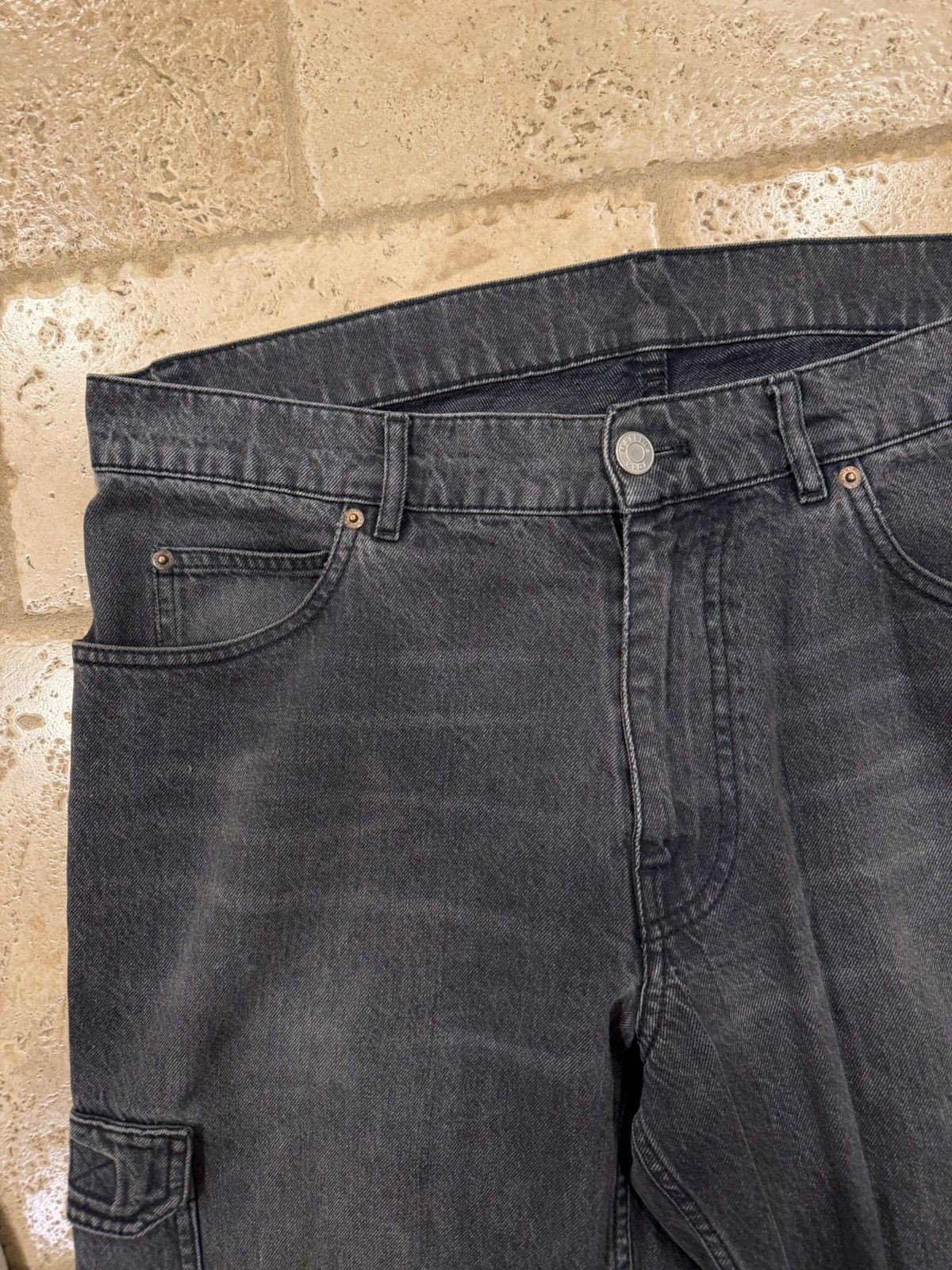 Martine Rose Martine Rose Dark Wash Gray Double Cargo Utility Denim Pants Size US 33 - 5 Thumbnail