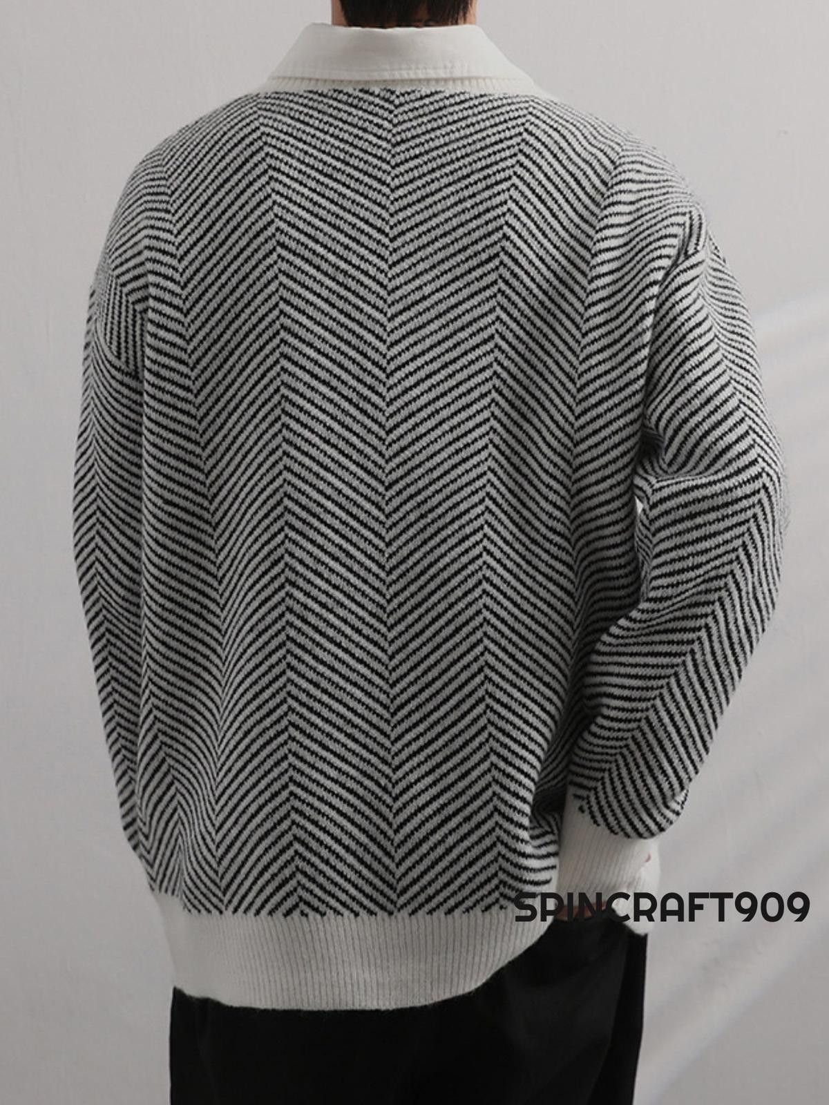 Other Patterned V Neck Button Cardigan Sweater Size US M / EU 48-50 / 2 - 5 Thumbnail