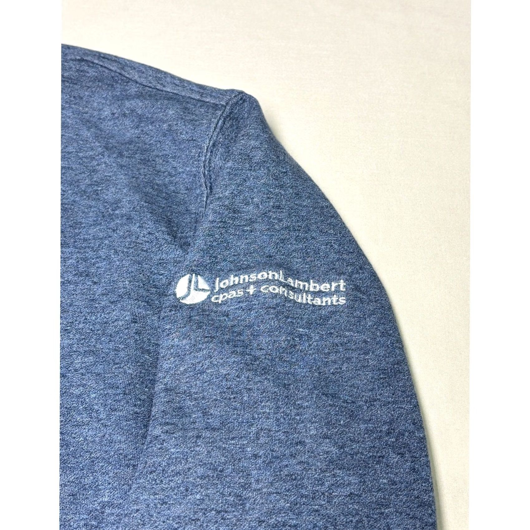 johnnie-O Johnnie-O Pullover Mens Medium Blue Heather Quarter Zip Logo Johnson Lambert Size US M / EU 48-50 / 2 - 2 Thumbnail