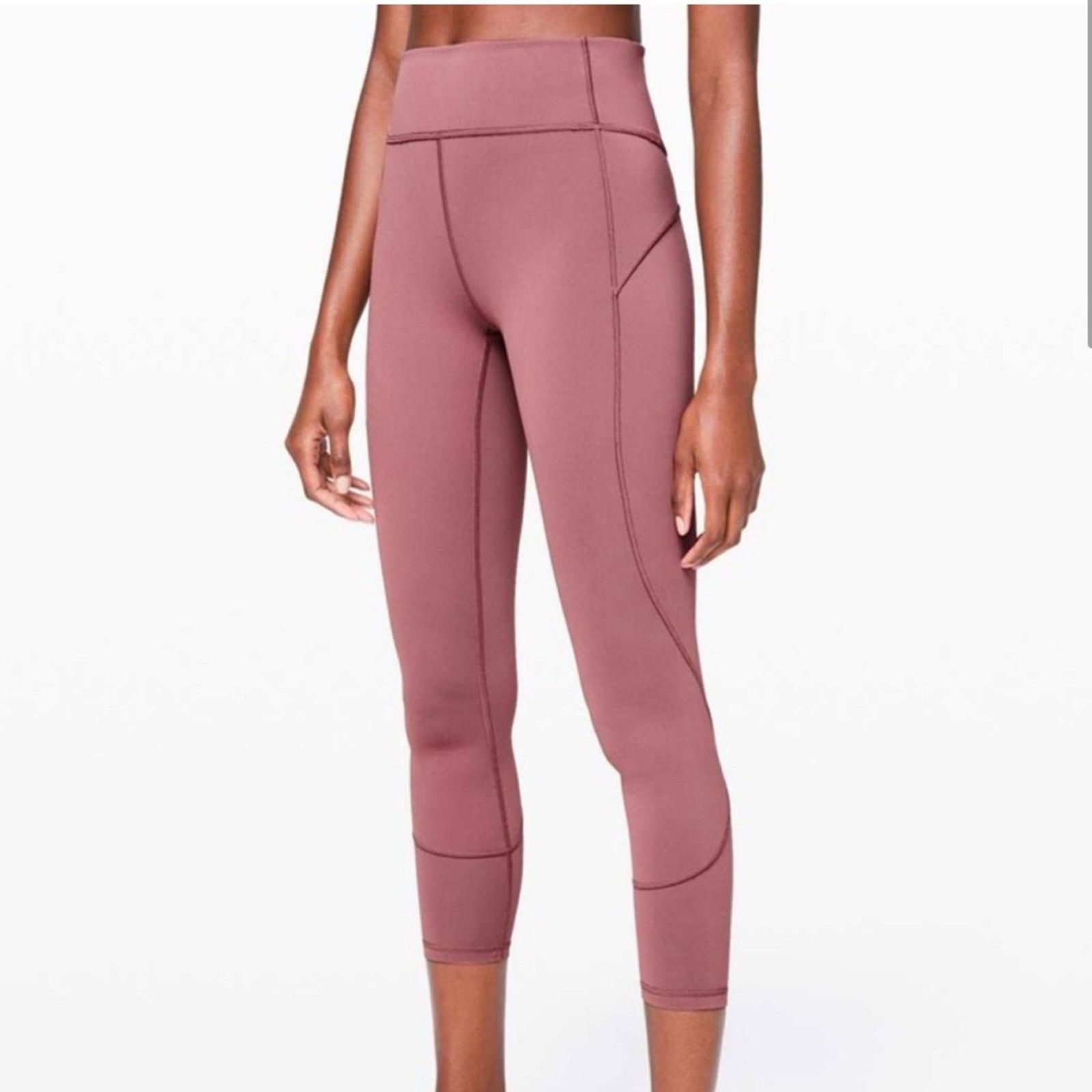 Lululemon 112 - Lululemon Size 2 Mauve Pink- In Movement Tight 25" Size 26" / US 2 / IT 38 - 2 Thumbnail