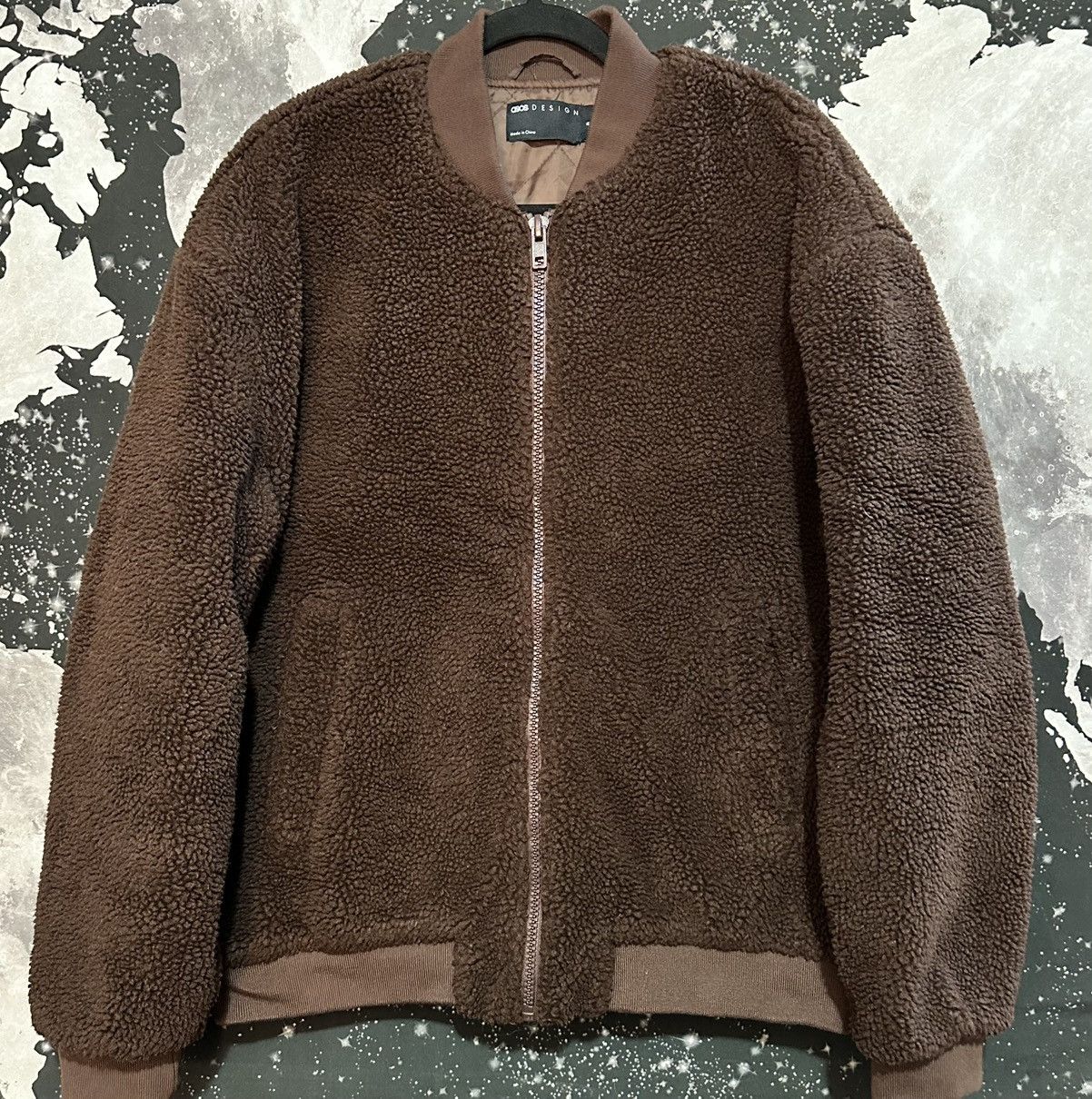 Asos Asos Design Sherpa Bomber Jacket Size US L / EU 52-54 / 3 - 1 Thumbnail