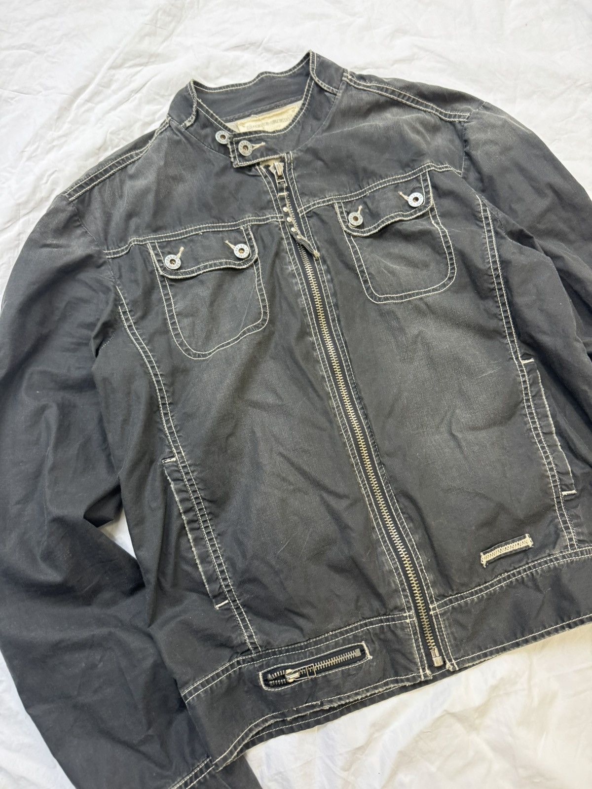 Gap Vintage Y2K Opium Biker Goth Style Gap Biker Contrast Jacket Size US XL / EU 56 / 4 - 2 Thumbnail