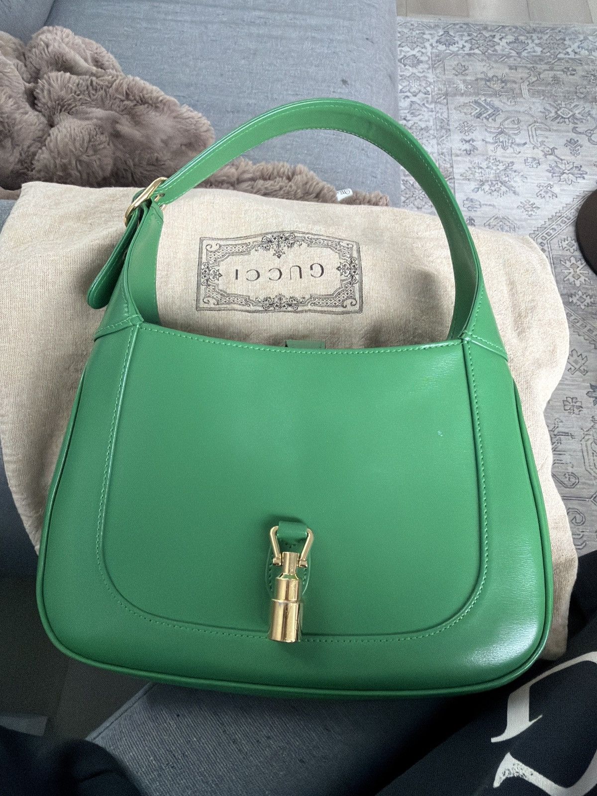 Gucci Gucci Jackie 1961 Medium Green Bag Size ONE SIZE - 6 Thumbnail