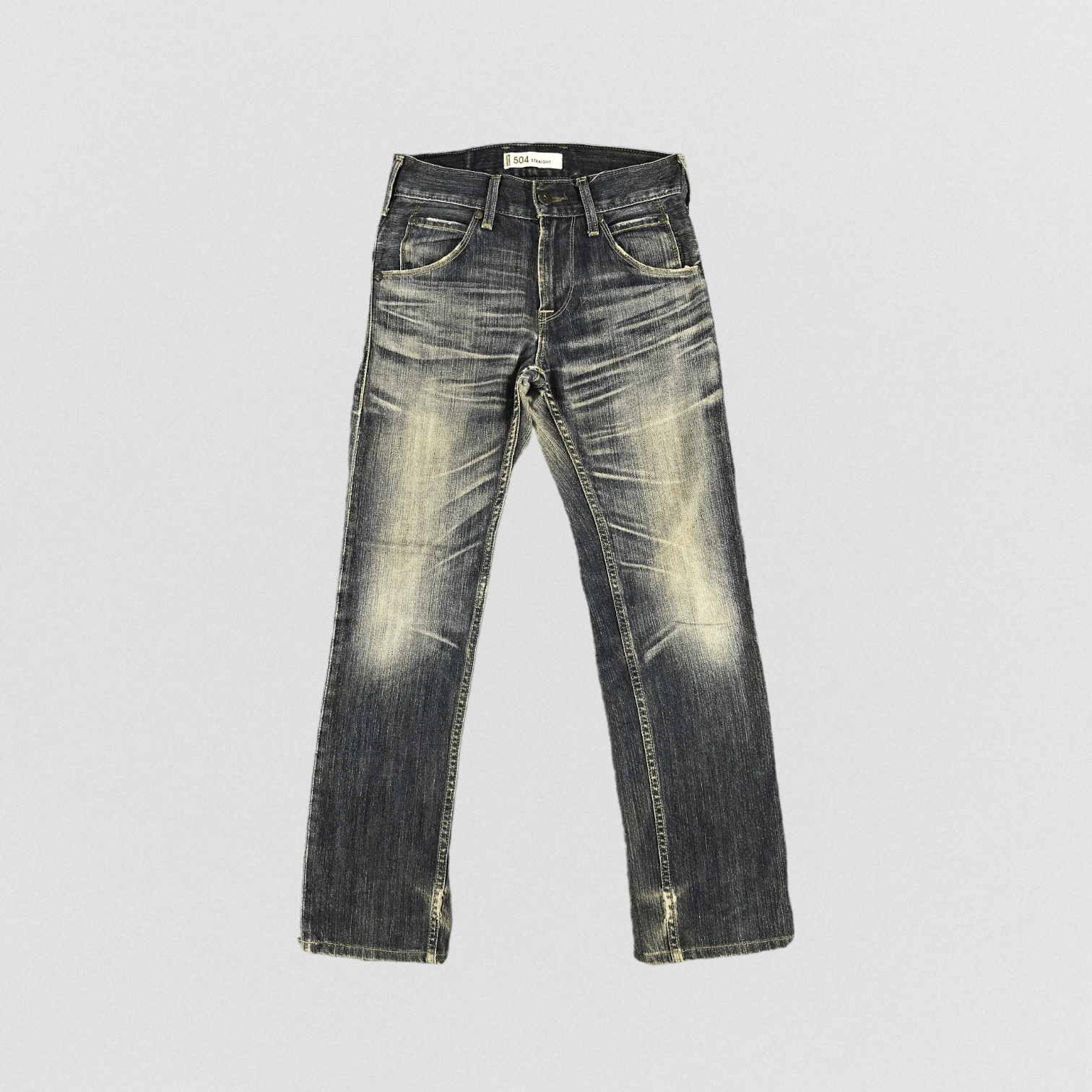 image of Blue Wash Levis 504 Jeans-Jm1935, Men's (Size 29)