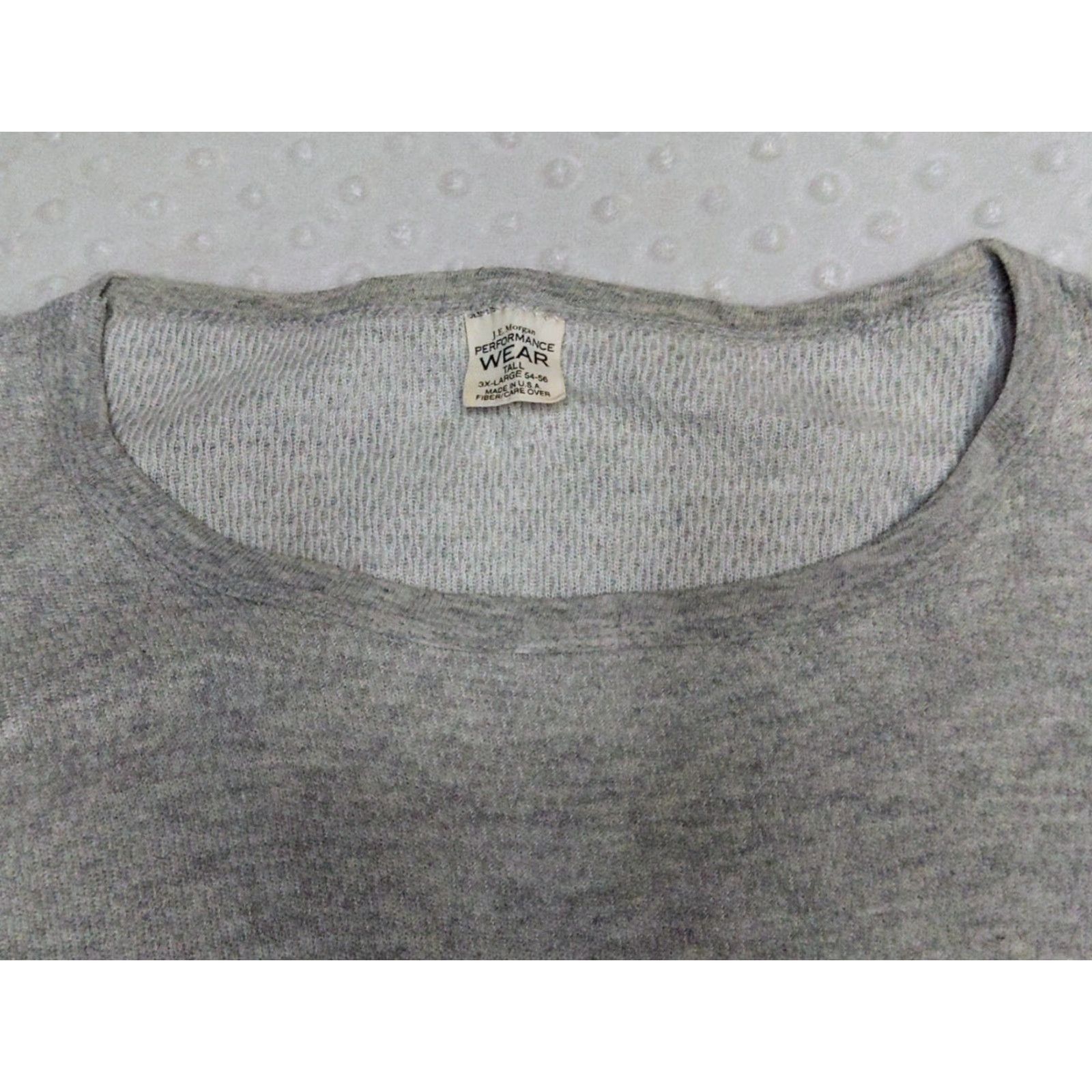 Vintage J.E. Morgan Vintage Thermal Long Johns Waffle Shirt 3XL Gray USA 90s Mens Long Sleeve Crew Neck Big & Tall Size US XXL / EU 58 / 5 - 5 Thumbnail
