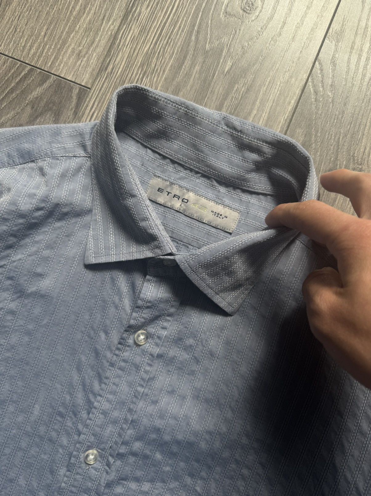 Etro Etro Milano Geometric Linen Shirt 43 Size US L / EU 52-54 / 3 - 4 Thumbnail