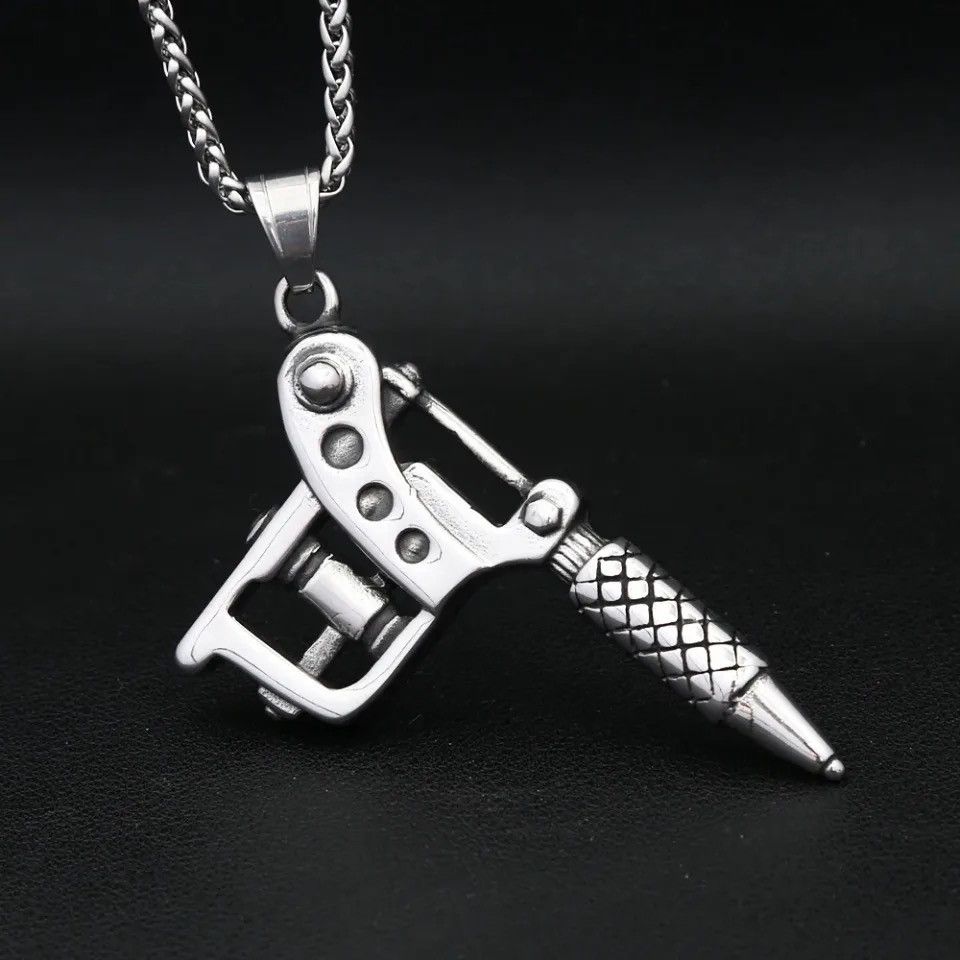 Jewelry Tattoo Machine Tool Pendant Necklace Size ONE SIZE - 2 Thumbnail
