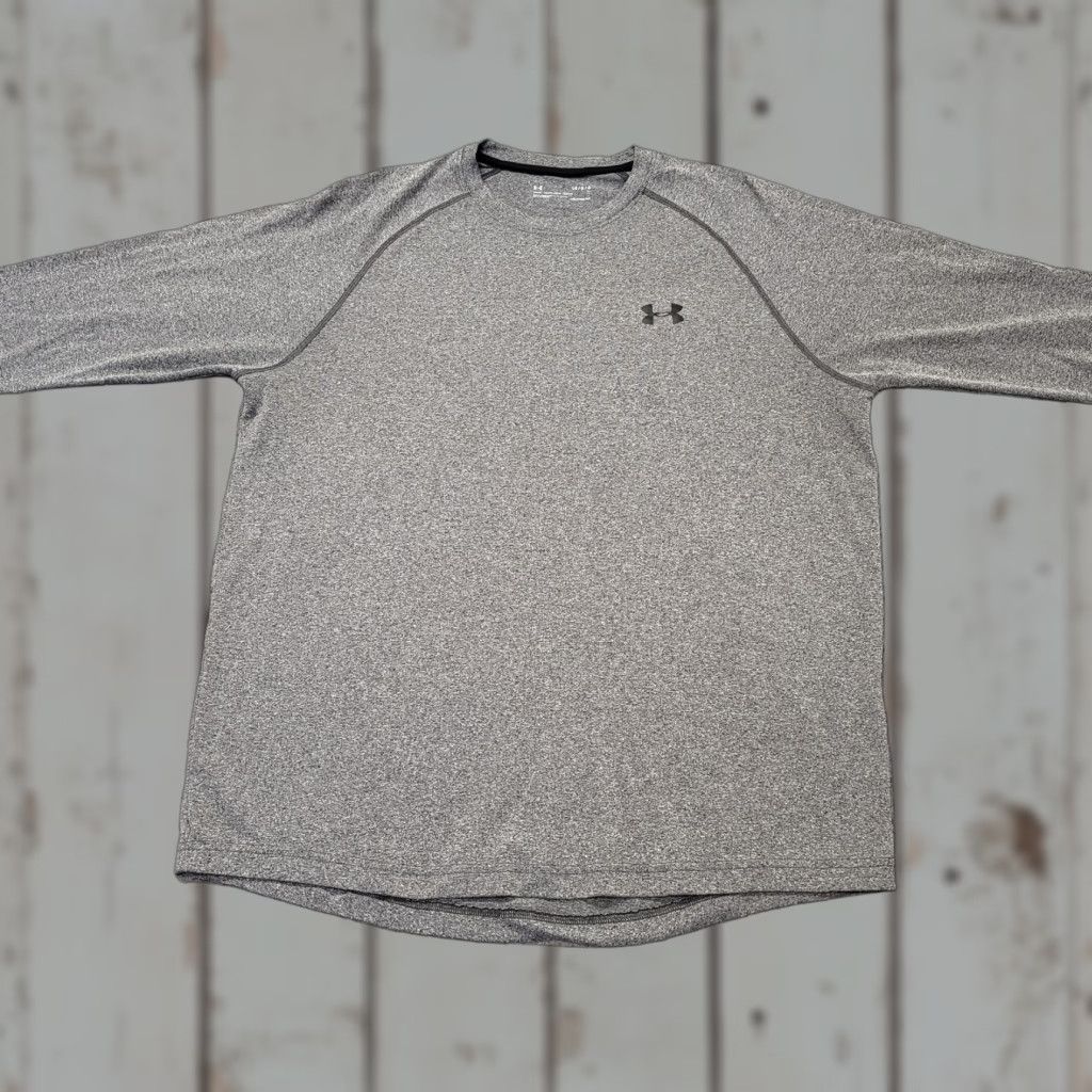 Under Armour Under Armour Lightweight Shirt Mens L Gray Heatgear Raglan Long Sleeve Loose Size US L / EU 52-54 / 3 - 1 Thumbnail