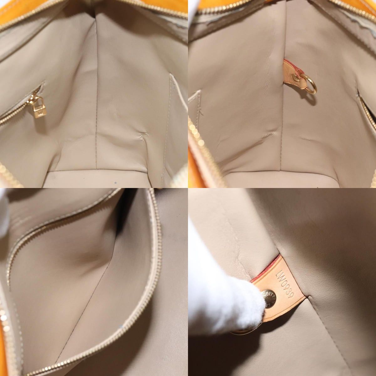 Louis Vuitton LOUIS VUITTON Monogram Vernis Houston Hand Bag Beige M91004 Size ONE SIZE - 12 Thumbnail