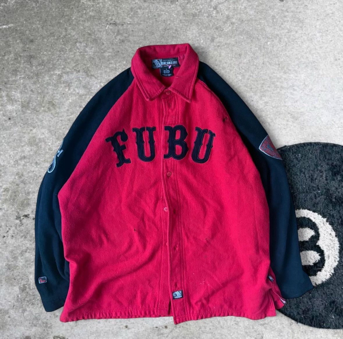 Fubu Vintage 2000’s Y2K Wool FUBU Long Sleeve Size US L / EU 52-54 / 3 - 1 Thumbnail
