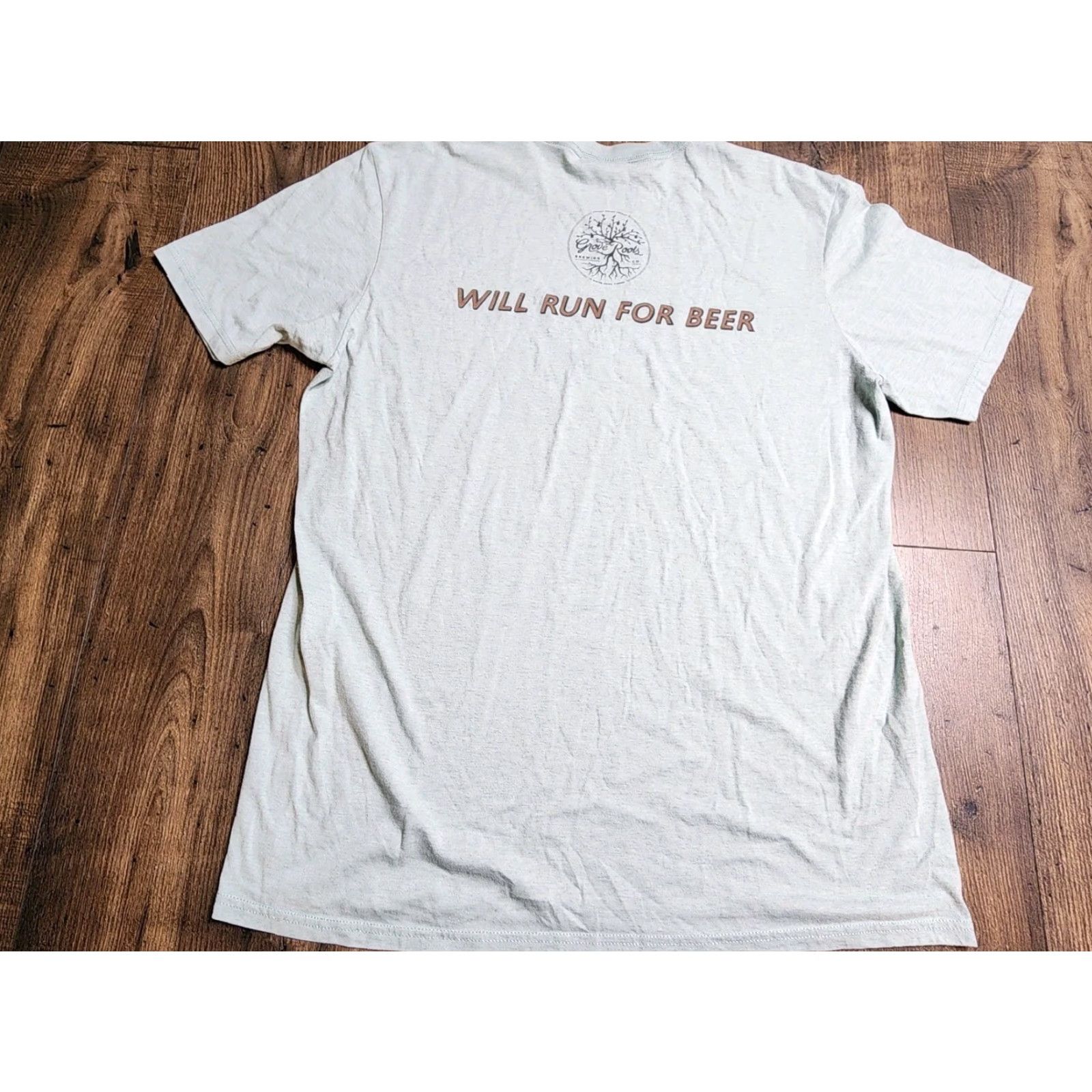 Roots Grove Roots Brewing Co T-Shirt Men XL Green Run Club Double-Sided Beer Brewery Winter Crew Neck Short Sleeve Mens Size US XL / EU 56 / 4 - 2 Thumbnail
