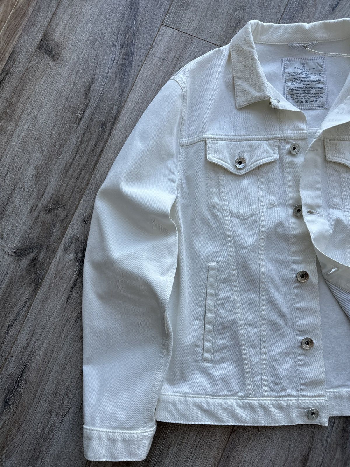 Brunello Cucinelli Brunello Cucinelli Denim Jacket, White 50 IT Size US M / EU 48-50 / 2 - 7 Thumbnail