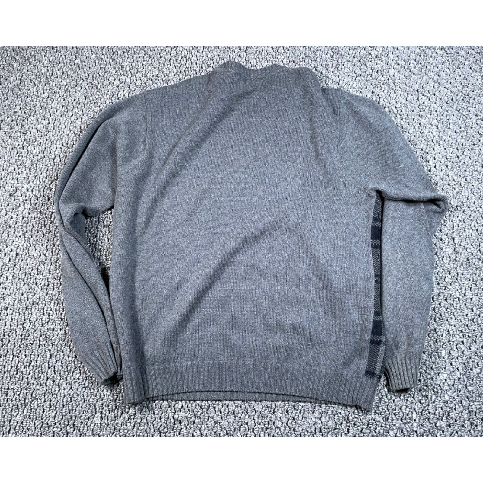 Arrow VINTAGE Arrow GrAY/Black Grid Check Sweater Adult Medium Crew Knit Pullover Mens Vintage Preppy 90s/Classic Dad Style Size US M / EU 48-50 / 2 - 2 Thumbnail