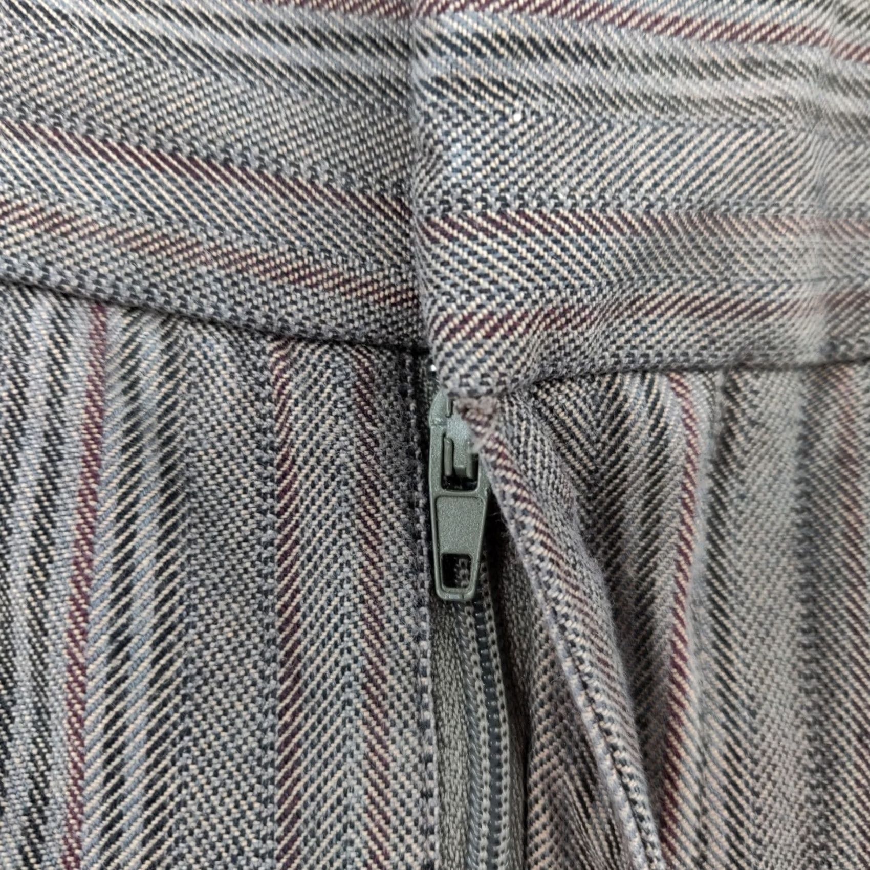 Dockers DOCKERS Womens 12P Petite Metro Mid Rise Straight Striped Cropped Dress Pants Brown Size 34" / US 12 / IT 48 - 6 Thumbnail