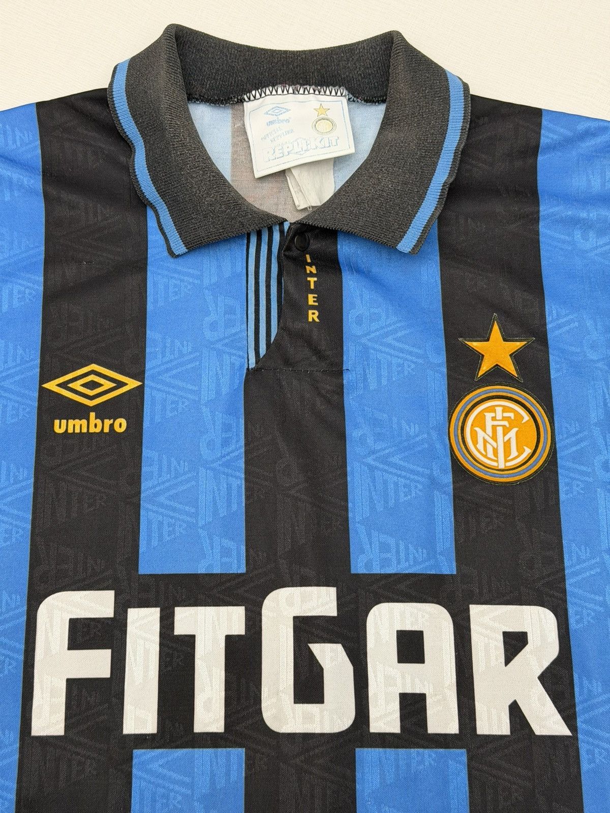 Umbro Vintage 1994 Umbro Inter Milan Home Football SoccerJersey XL Size US XL / EU 56 / 4 - 4 Thumbnail