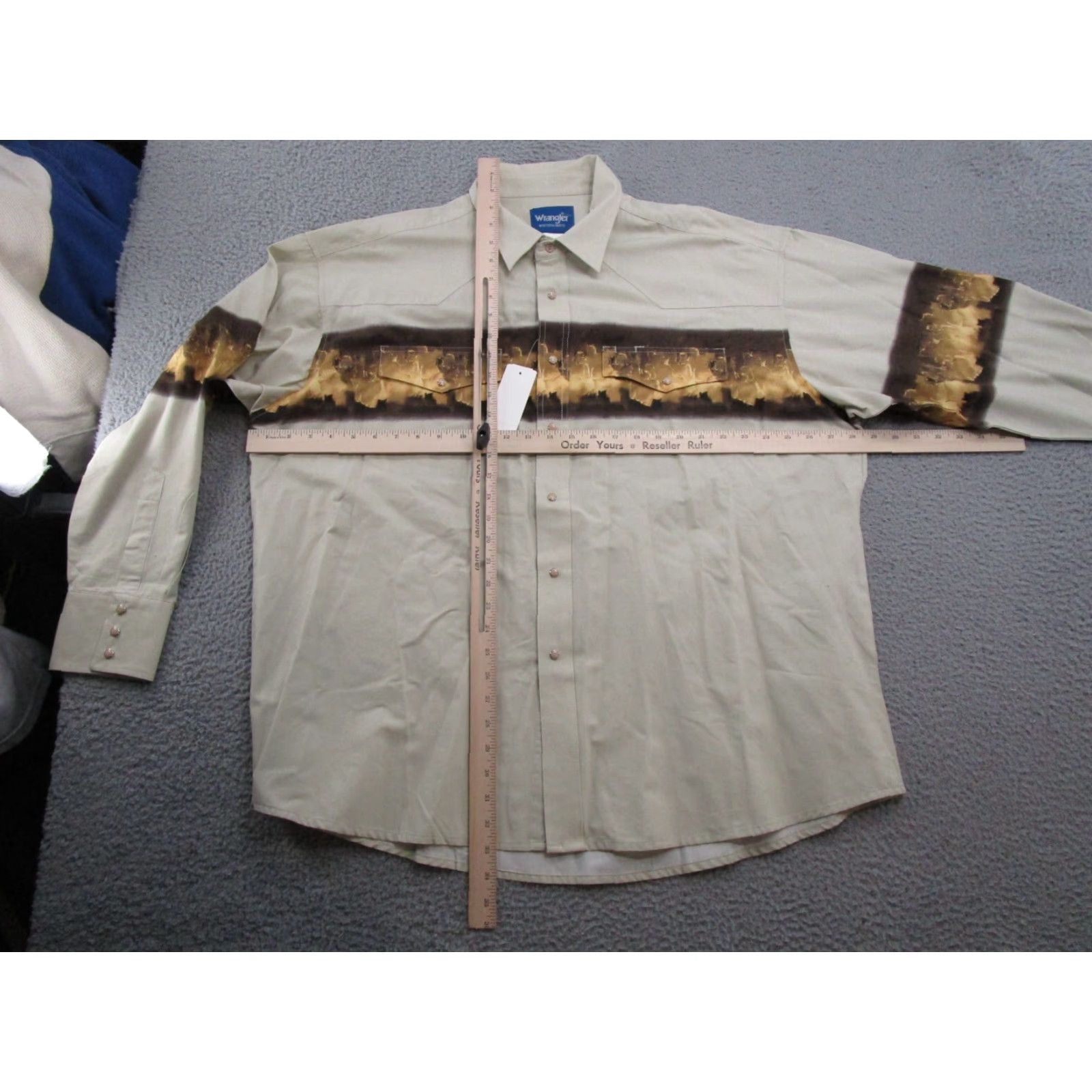 Wrangler VINTAGE Wrangler Western Pearl Snap Horses Rodeo Long Sleeve Shirt Men’s 2XL NEW Size US XXL / EU 58 / 5 - 4 Thumbnail