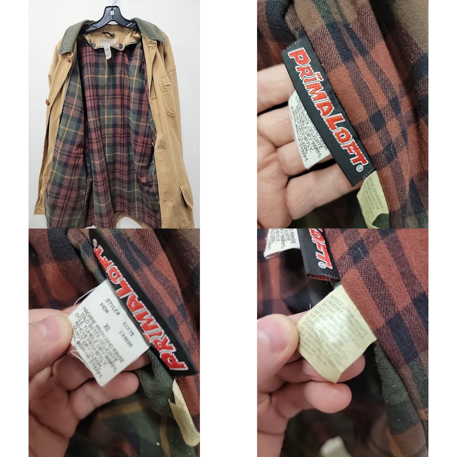 Vintage VINTAGE L.L. Bean Chore Coat Field Jacket Canvas Blanket Lined Mens Tall XL Cordura? No. Size US XL / EU 56 / 4 - 9 Thumbnail