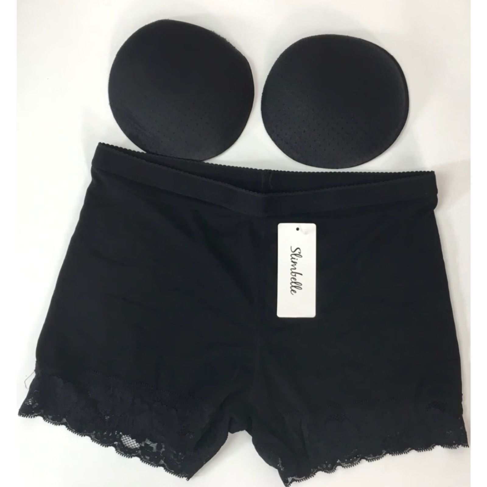Vintage Slimbelle Seamless Butt Lifter Shapewear Women's L Black Padded Lace Panties Size 36" / US 14 / IT 50 - 3 Thumbnail