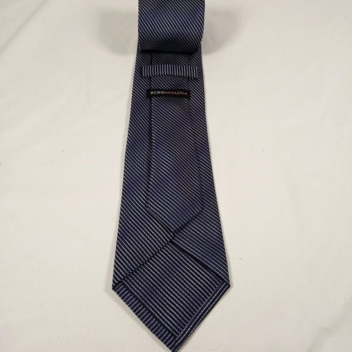 Bcbgmaxazria VINTAGE BCBGMaxazria Men Tie Silk Blue Purple Striped 3" x 60" Hand Sewn Mens Accessories Size ONE SIZE - 3 Thumbnail