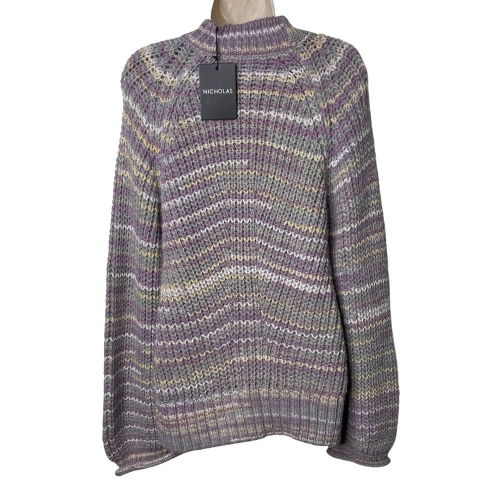 NICHOLAS New NICHOLAS Maliya Space Dyed Multi grey Sweater sz M Size M / US 6-8 / IT 42-44 - 3 Thumbnail