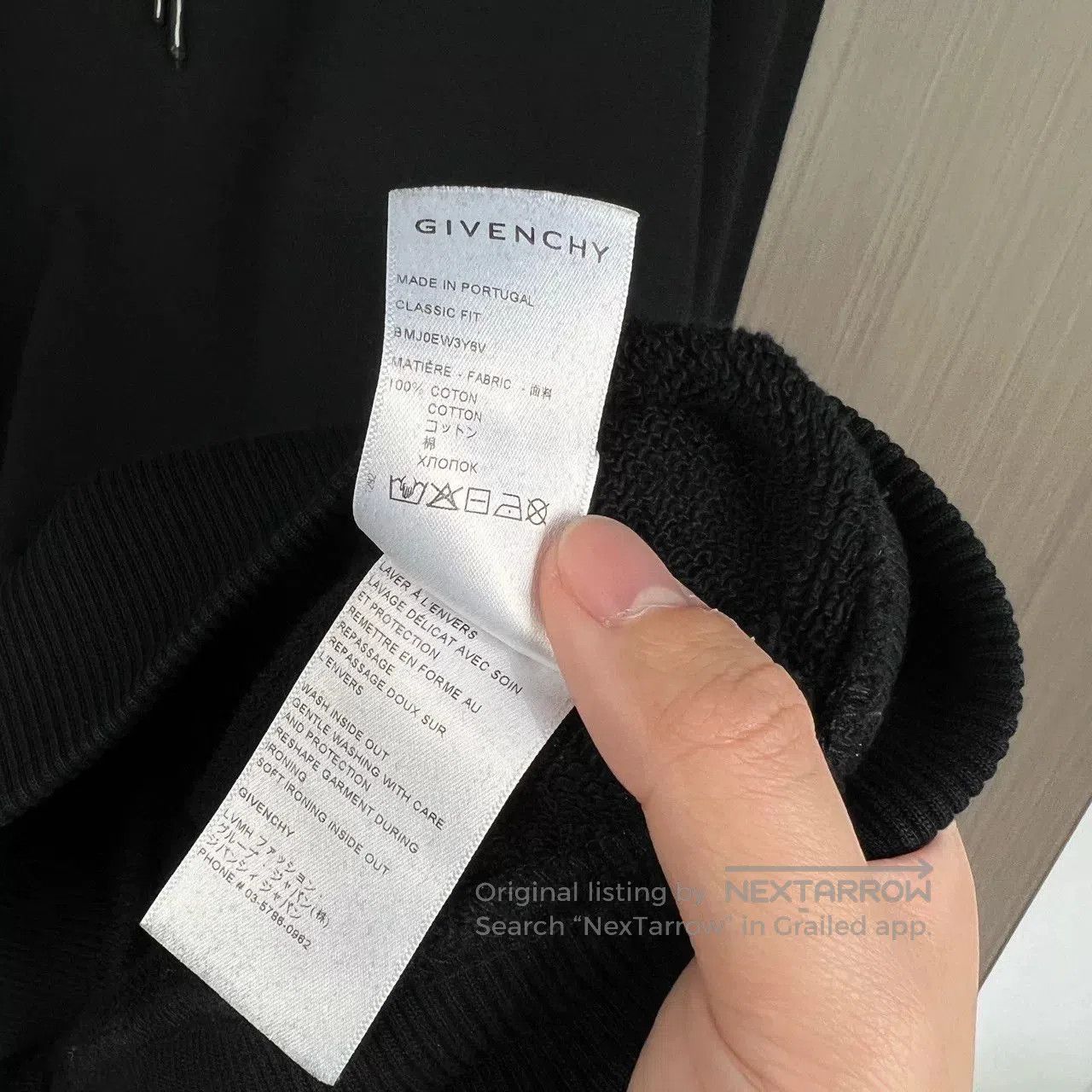 Givenchy Givenchy Black Sweatshirt with Embroidery. Size US XL / EU 56 / 4 - 5 Thumbnail