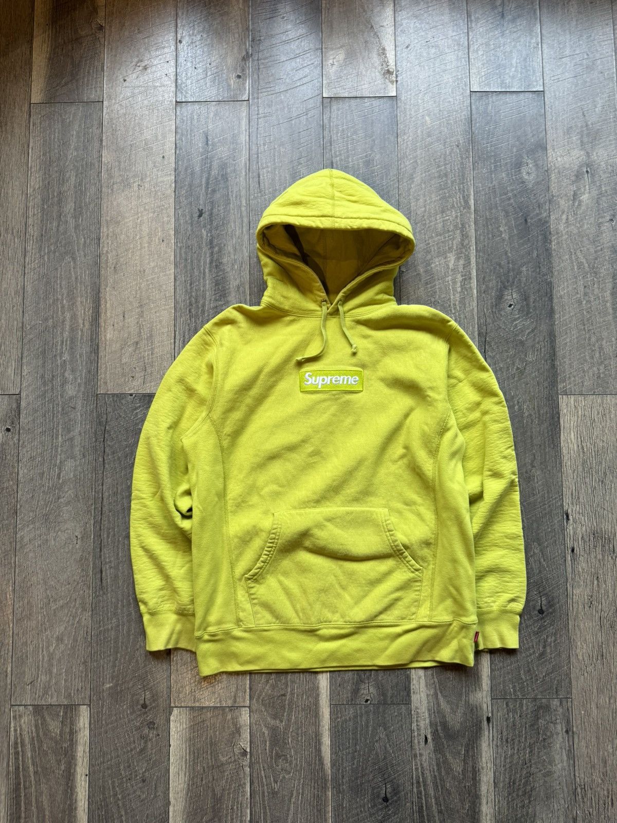 Supreme Supreme 2012 Acid Box Logo Lime Green Hoodie Sweatshirt XL | Grailed