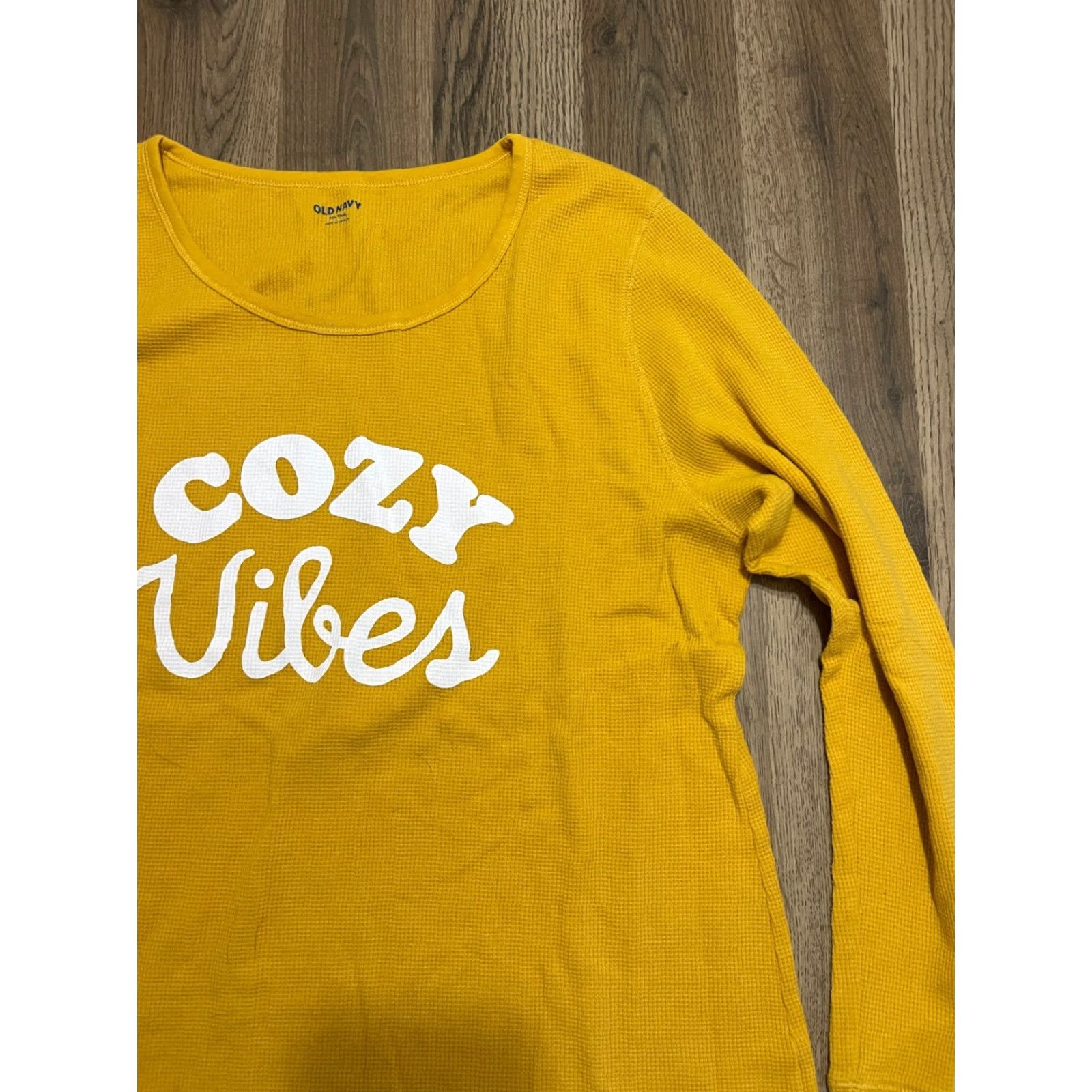 Old Navy Old Navy Shirt, Women's Size XXL Tall, Yellow, Long Sleeve, COZY VIBES Size XXL / US 16-18 / IT 52-54 - 4 Thumbnail