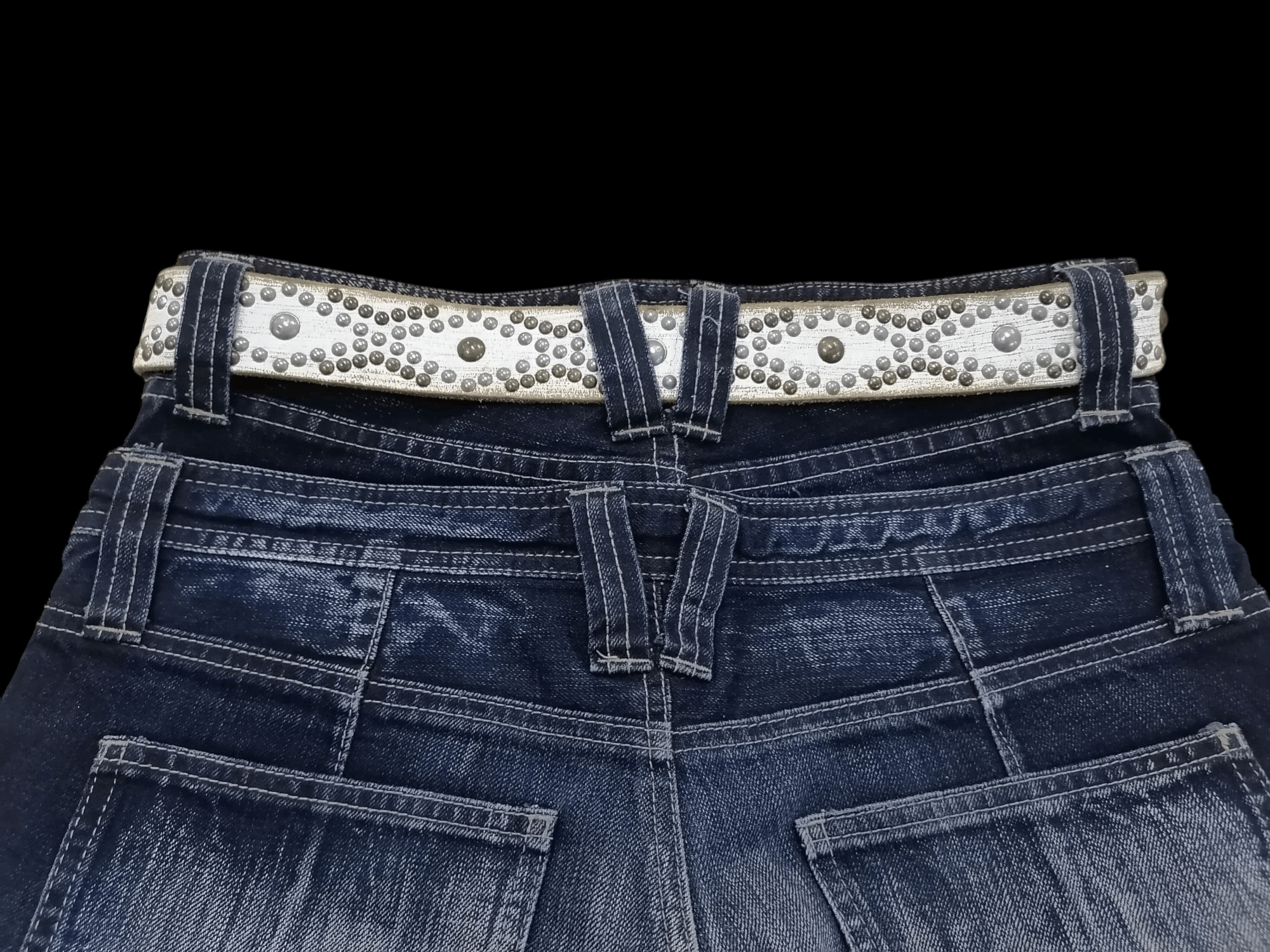 Genuine Leather × Japanese Brand Japan Leather Craft Double Barrel Native Studded Belts Size ONE SIZE - 4 Thumbnail